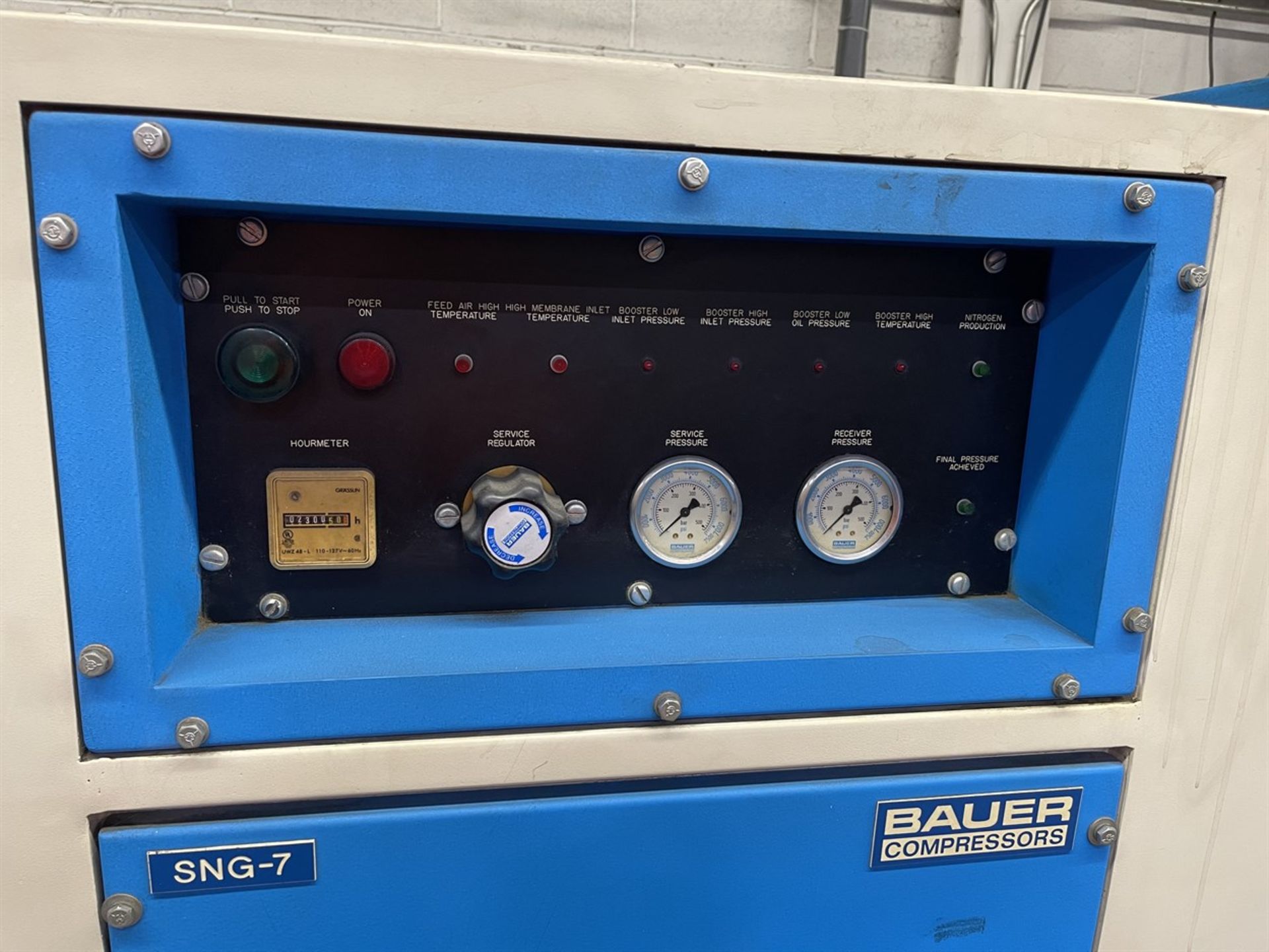 BAUER SNG-7/S Nitrogen Generator, s/n 021732-1, 25 SCFM @ 6000 PSIG - Image 3 of 6
