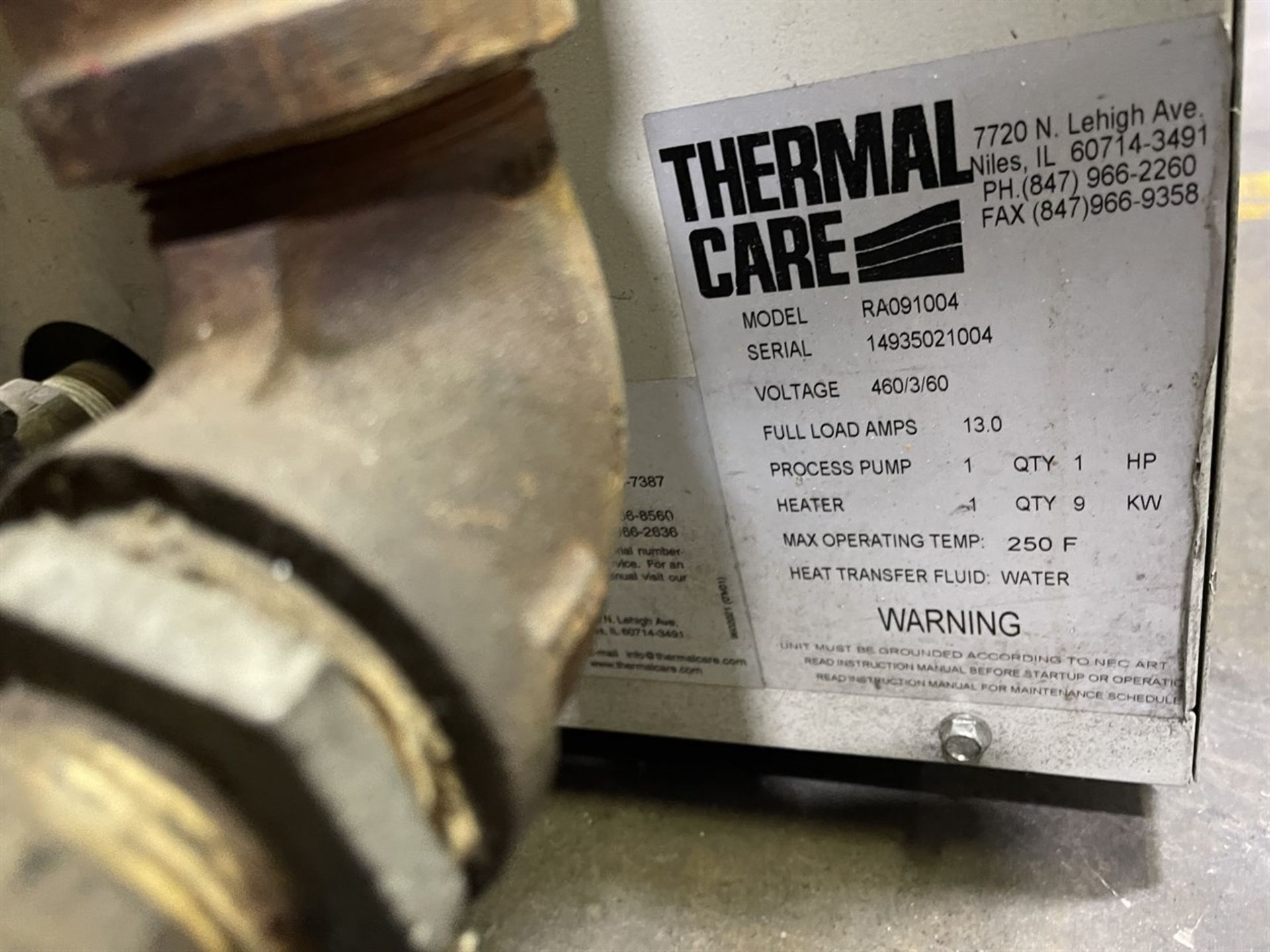 THERMAL CARE Aquatherm RA091004 Temperature Controller, s/n 14935021004 - Image 3 of 3