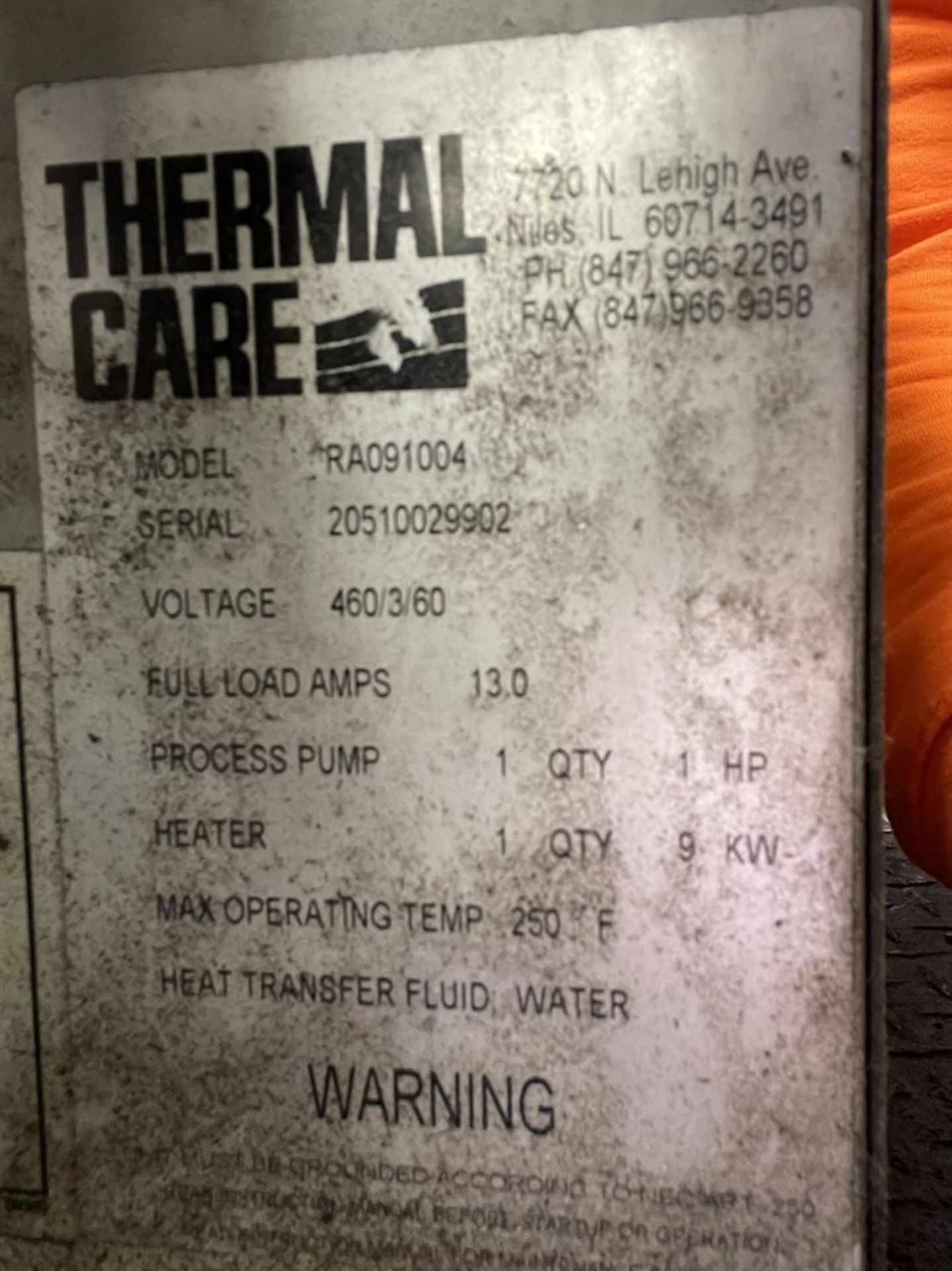 THERMAL CARE Aquatherm RA091004 Temperature Controller, s/n 20510029902 - Image 3 of 3