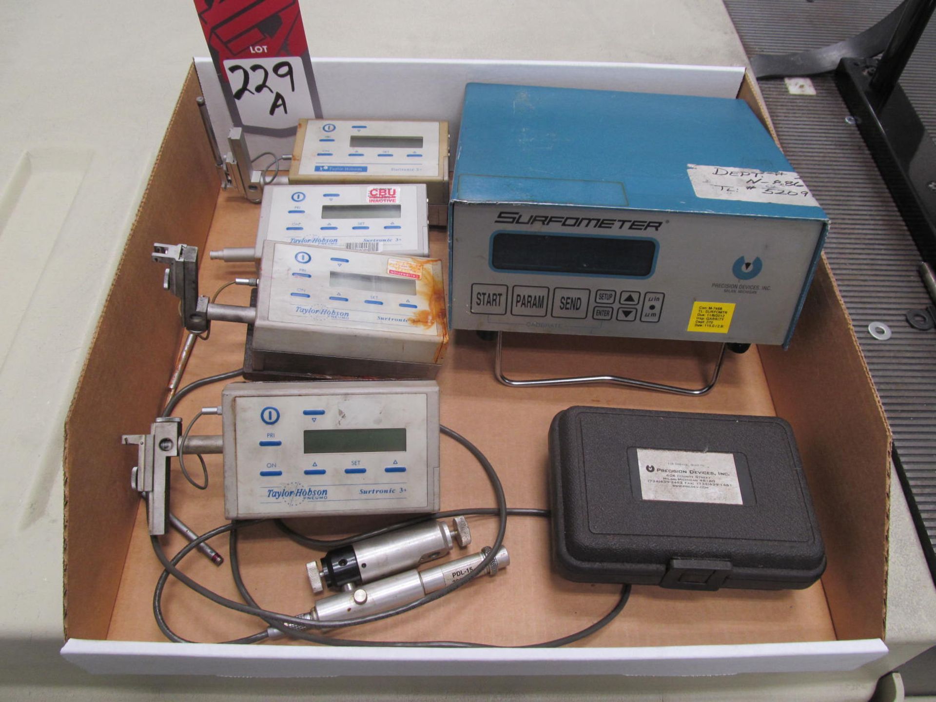 (4) Taylor Hobson Surftronic 3+ Surface Roughness Testers w/ Precision Devices PDA 400 Amplifier