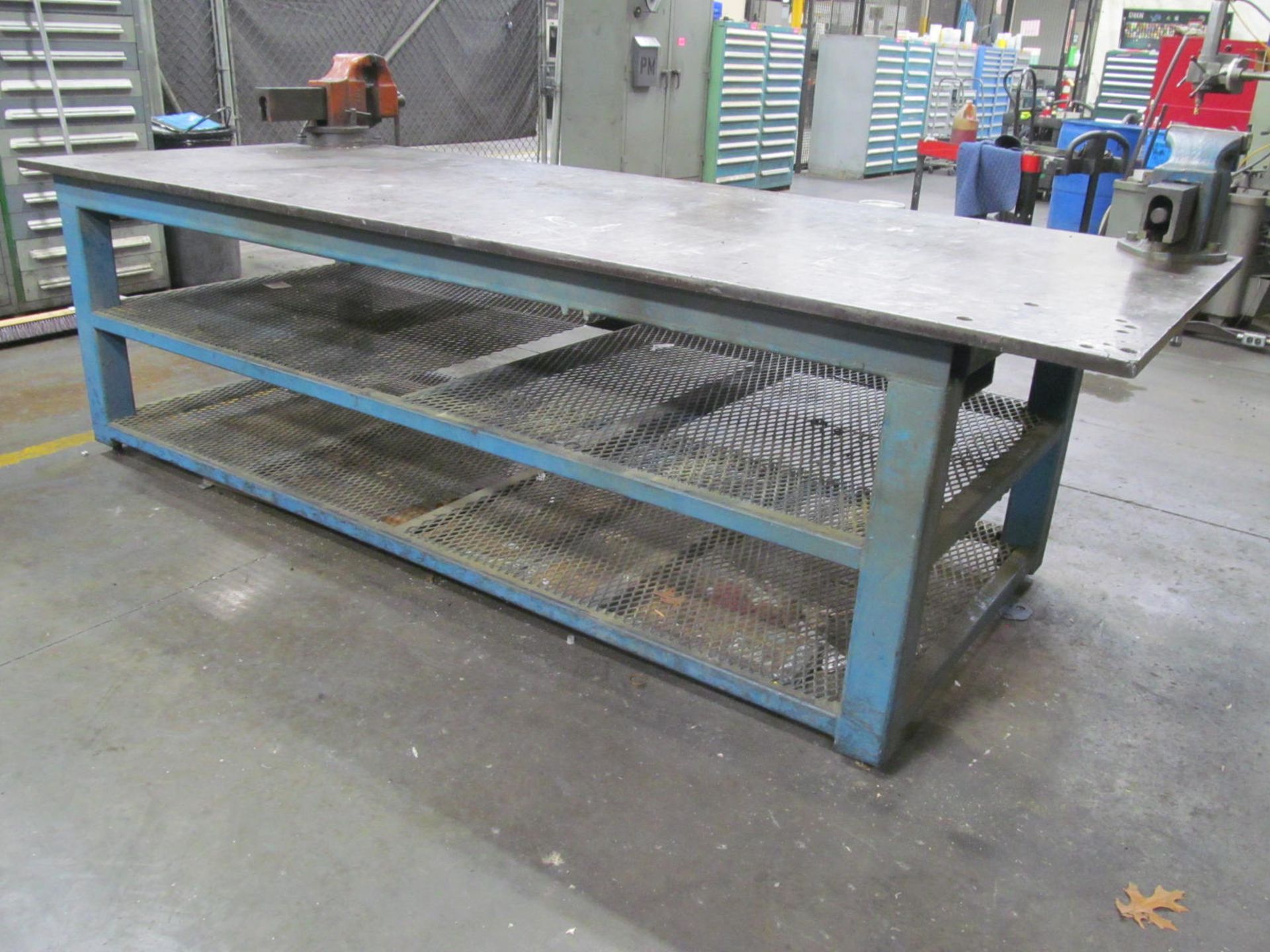 48" x 120" Steel Table w/ 1" Thick Top (Vises Not Included)