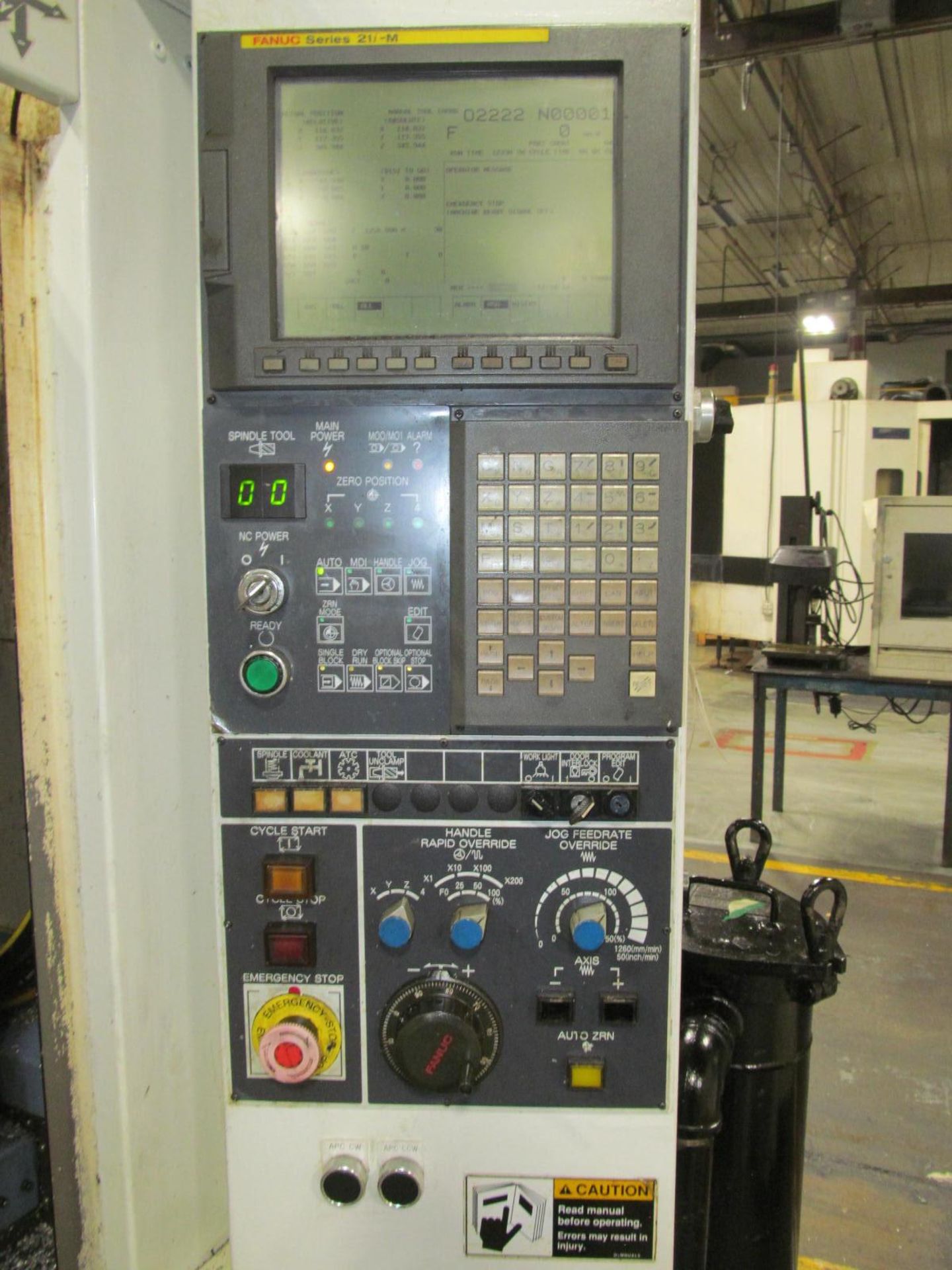 KIRA KN-30VA Vertical Machining Center, s/n NO325, w/ FANUC 21i-M Control, 2-Position Rotary Pallet, - Image 5 of 6