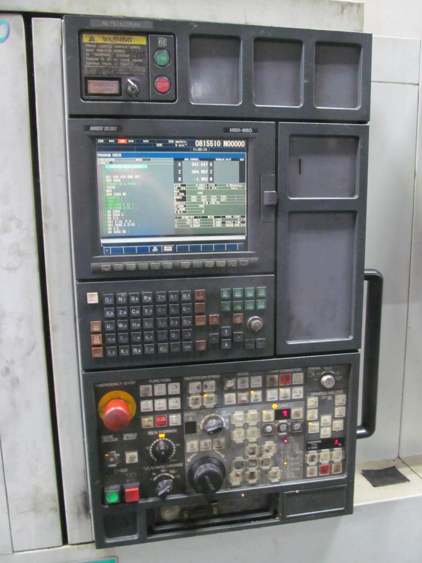 2005 MORI SEIKI NL2500/700 Turning Center, s/n NL251EC0546, w/ MSX-850 Control, STORCH MAGNETICS - Image 6 of 7