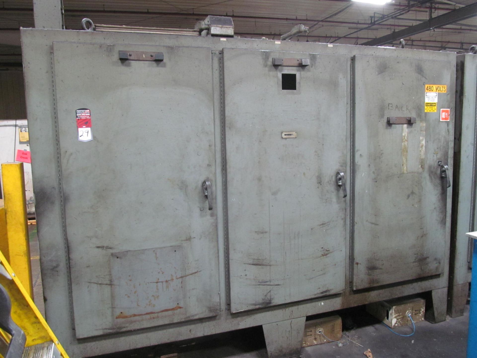 (2) 3-Door Electrical Cabinets Converted to Storage Cabinets
