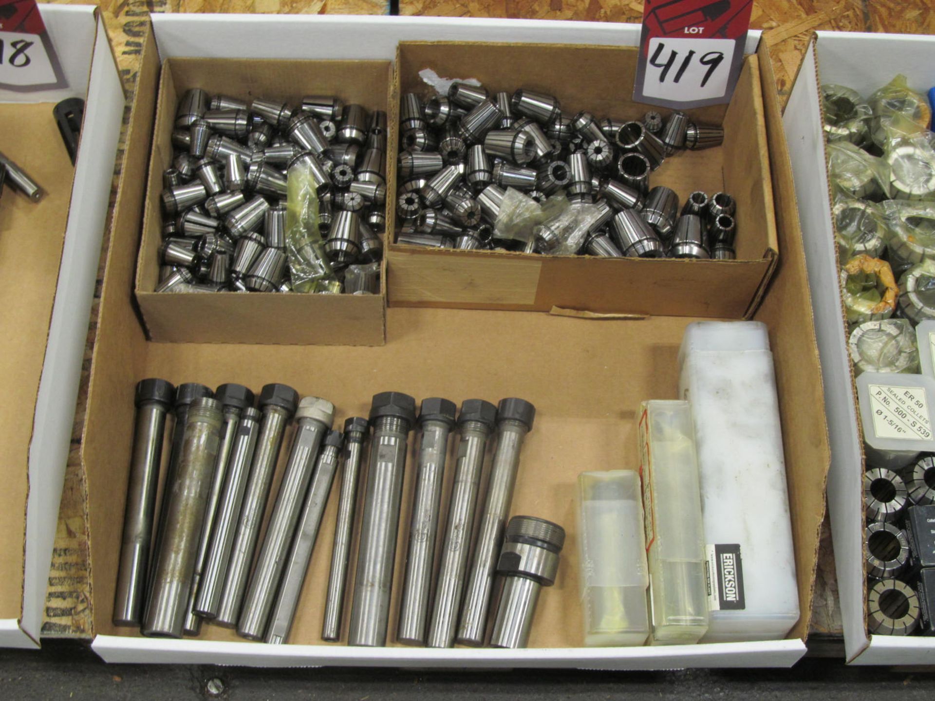 { Choice of lots: 419 } Lot of Assorted Collet Chucks w/ Assorted Collets