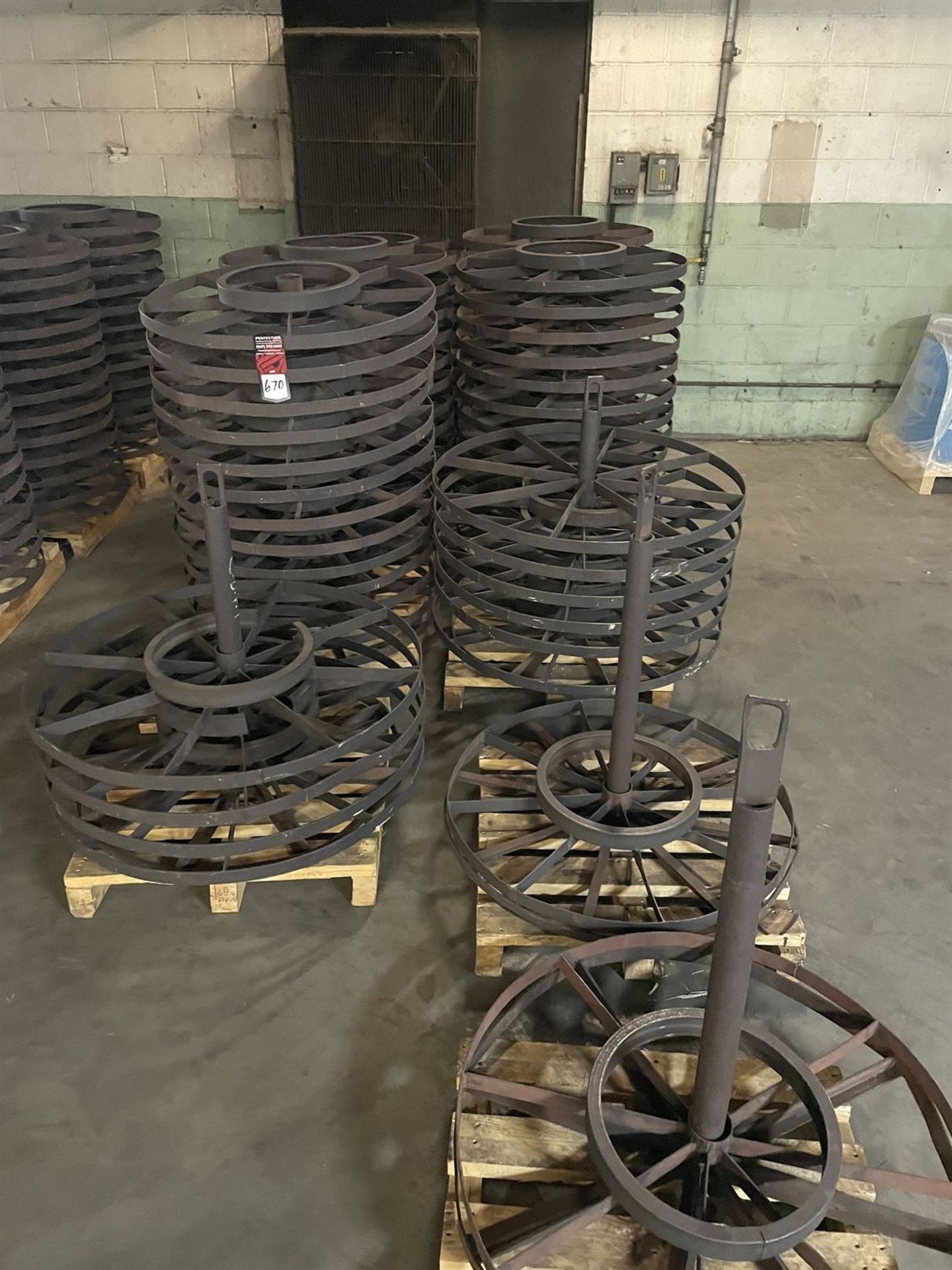 (9) Pallets of saw blade spools and 1 Pallets of unrefined saw blades - Image 2 of 3
