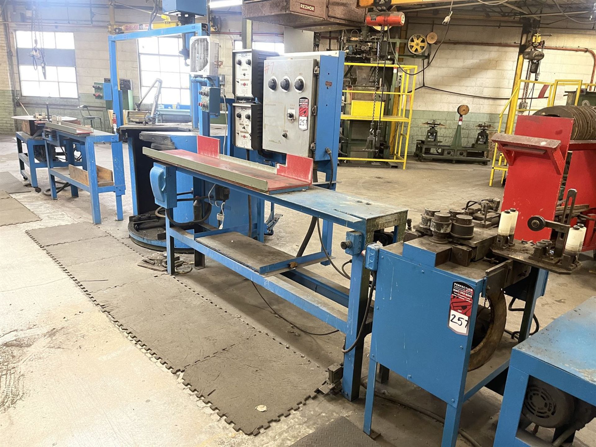 Set Style Blade Line w/ Uncoiler, Feeder Table, Grinder, Feeder Table and Coiler w/ Dodge Speed