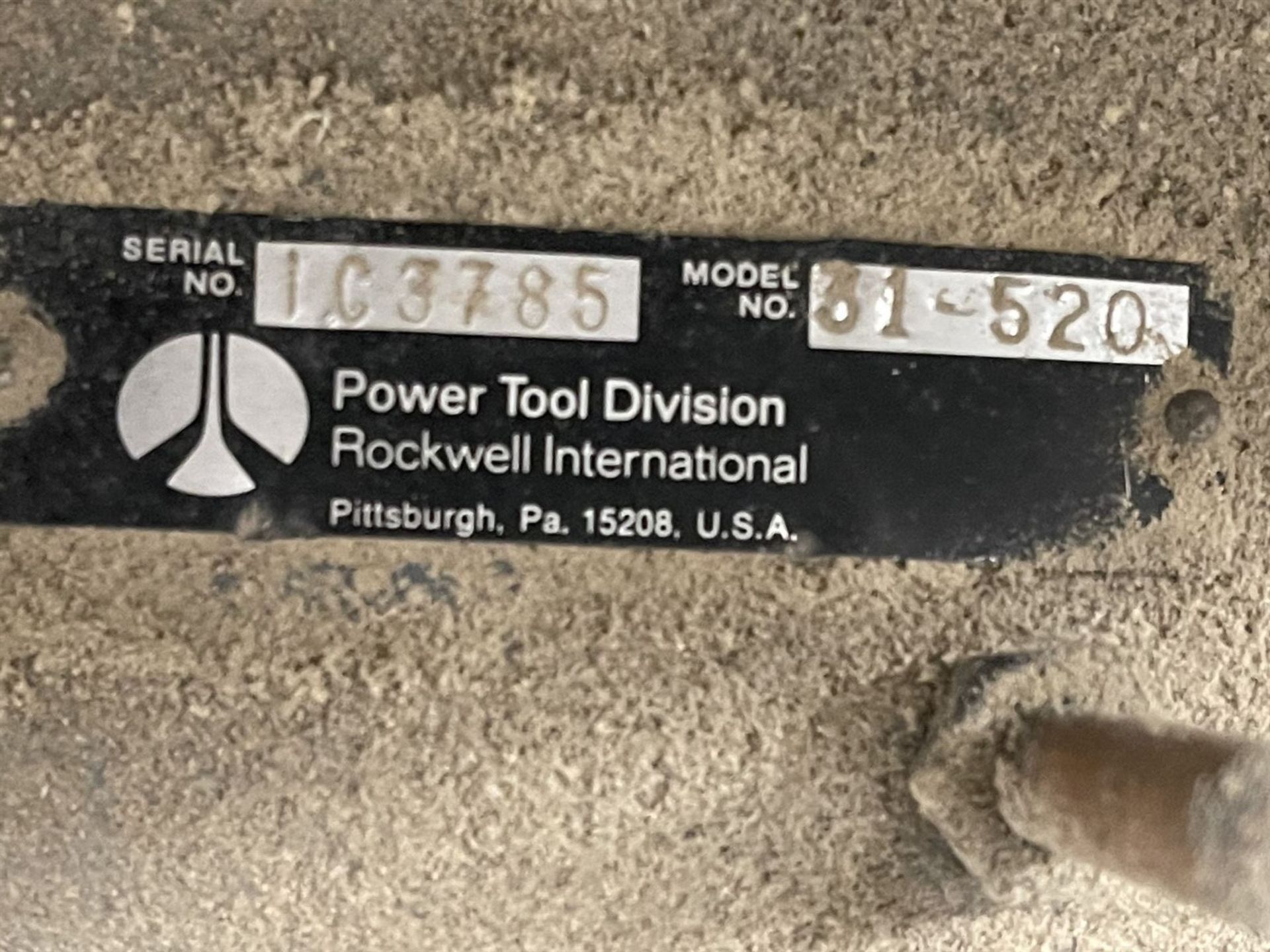 ROCKWELL 31-520 Belt Sander, s/n 1C3785 - Image 4 of 4