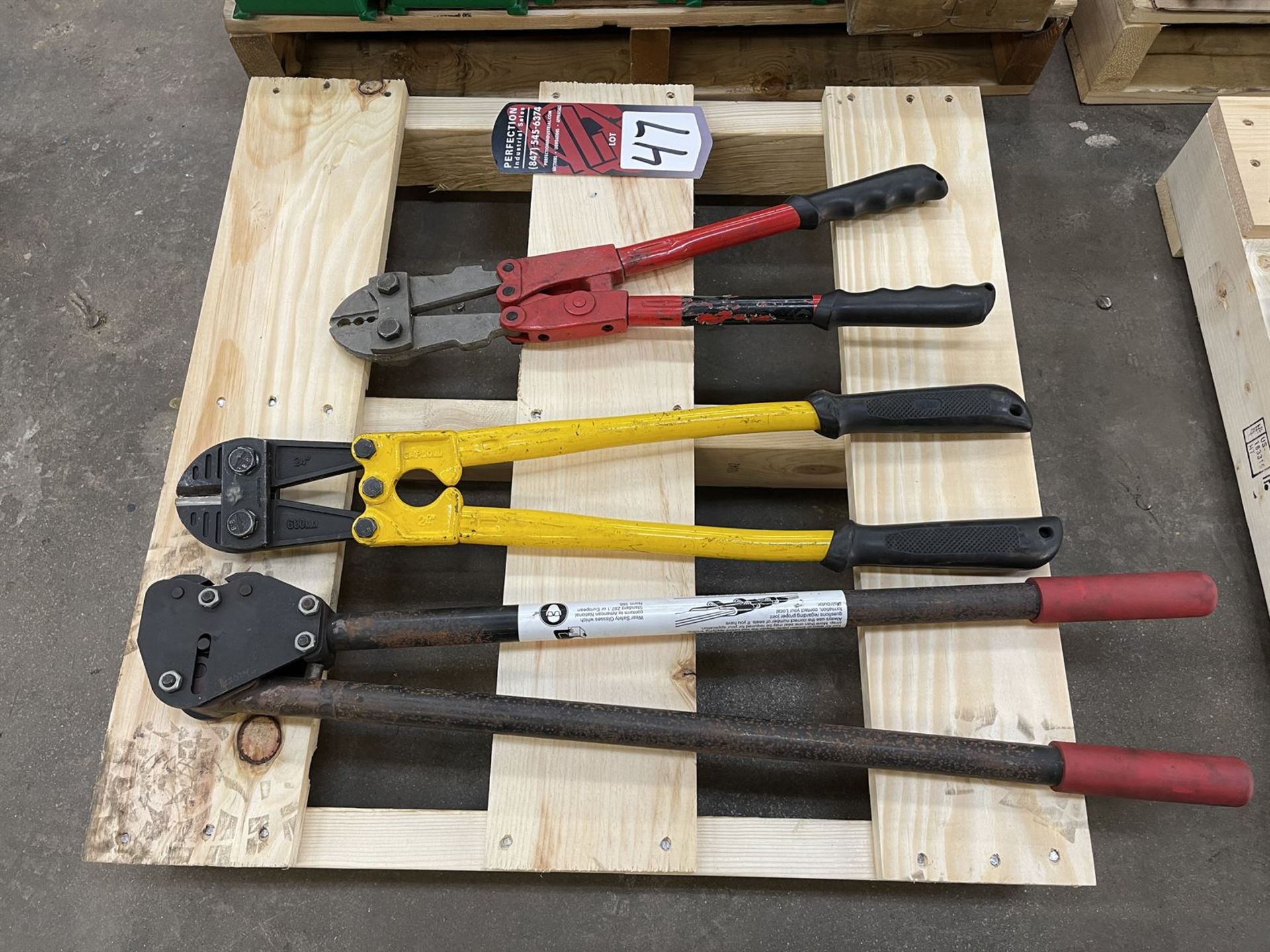 Lot Comprising (2) Bolt Cutters and (1) Crimpers