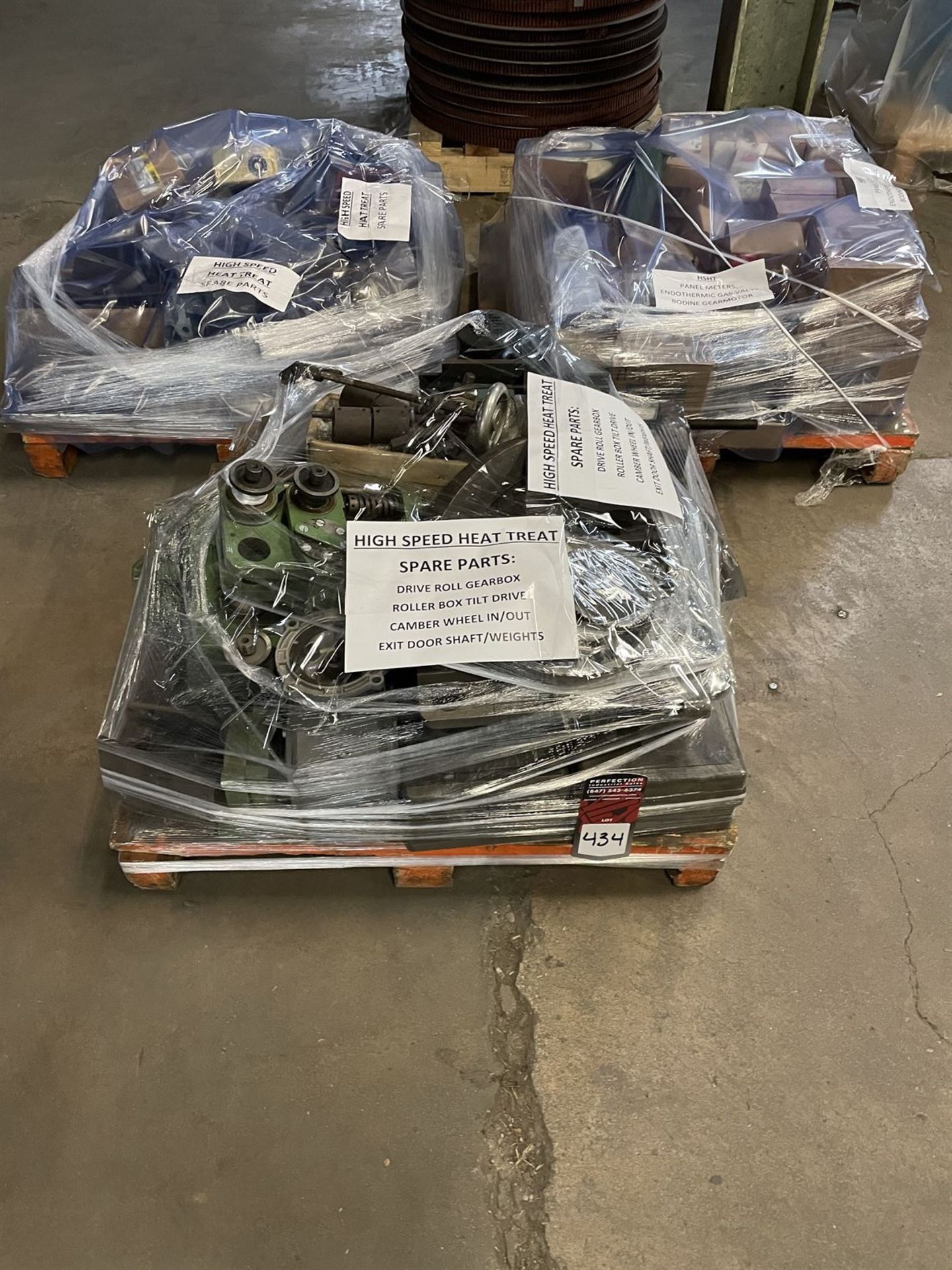 Lot of (3) Pallet of HSHT spare parts and valves