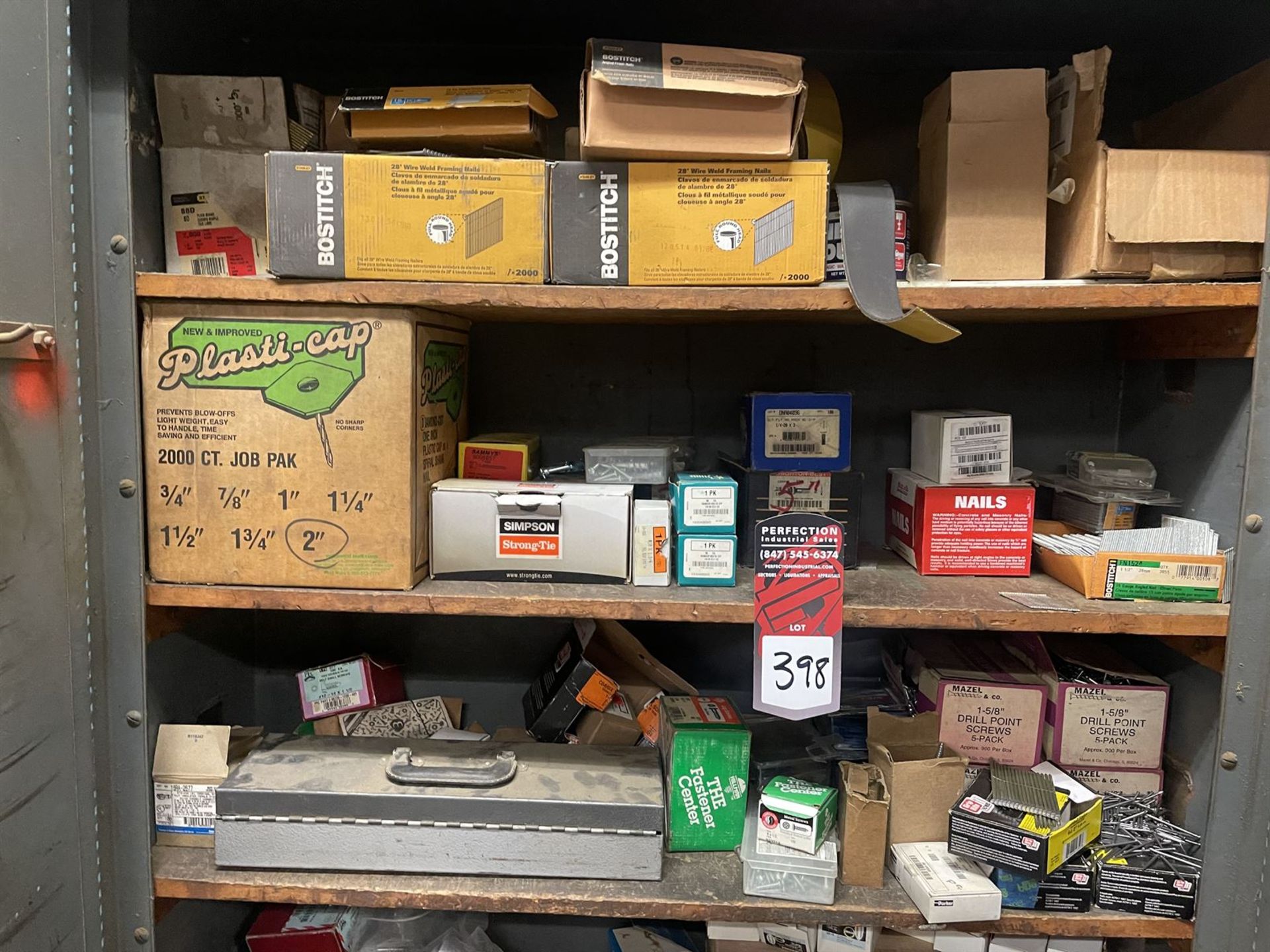 Shop Cabinet w/ Assorted nails and staples - Image 2 of 3