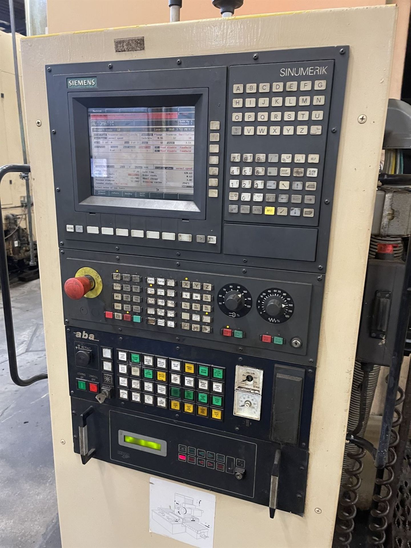 ABA PSM-1500S 4-Axis CNC Grinder, s/n 208747, Siemens Sinumerik 840C CNC Control, 30" Grinding Wheel - Image 8 of 16