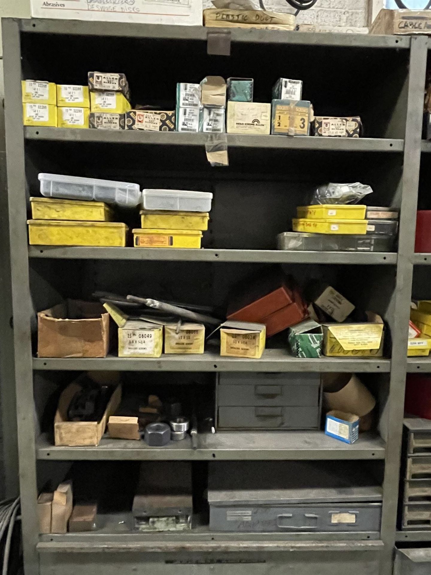 Lot of (4) Shelving Units w/ Assorted ball bearings, screws and metric keys - Image 3 of 10