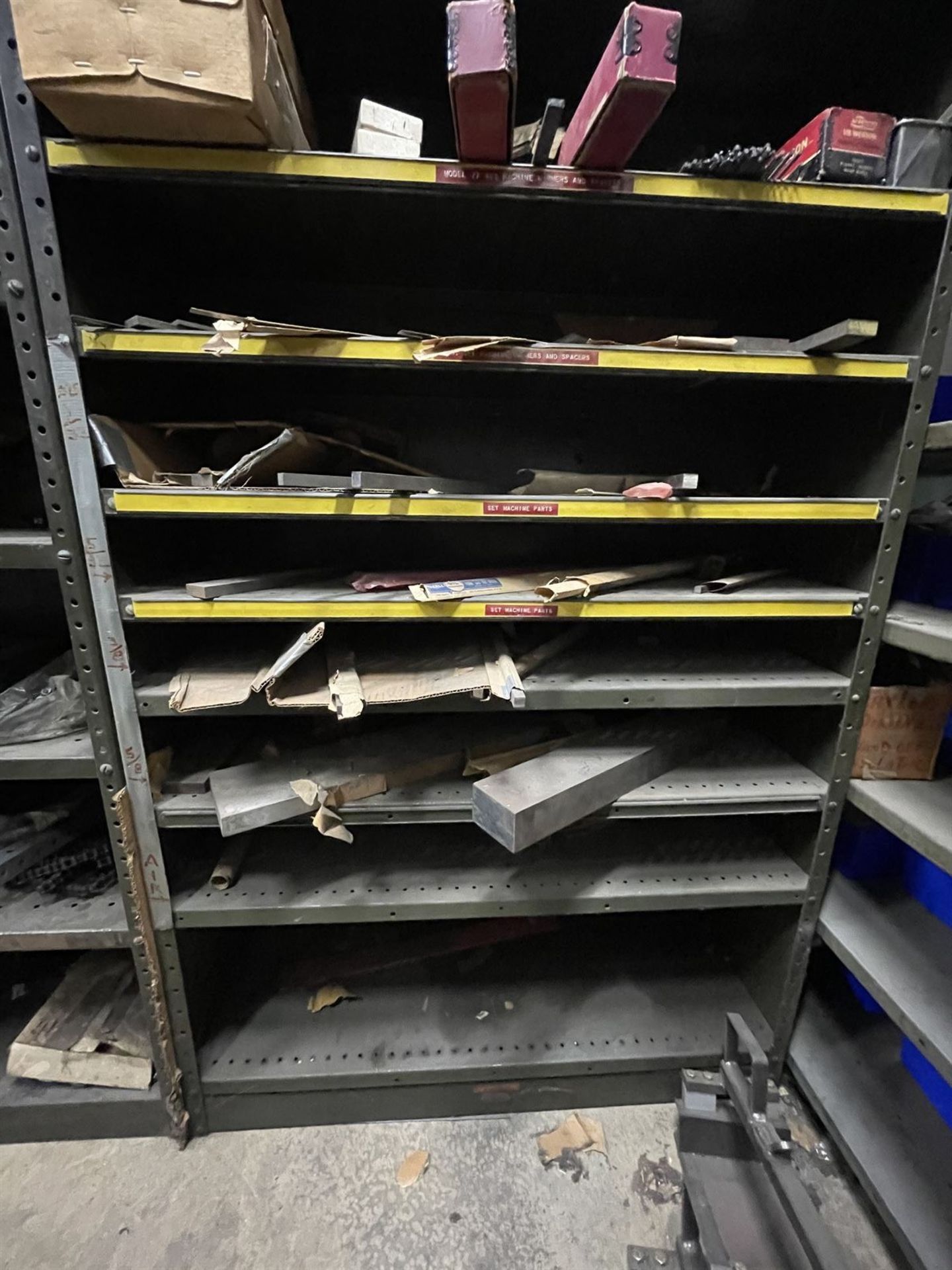 Lot of (2) Shelving Units w/ Assorted roller chains - Image 5 of 5