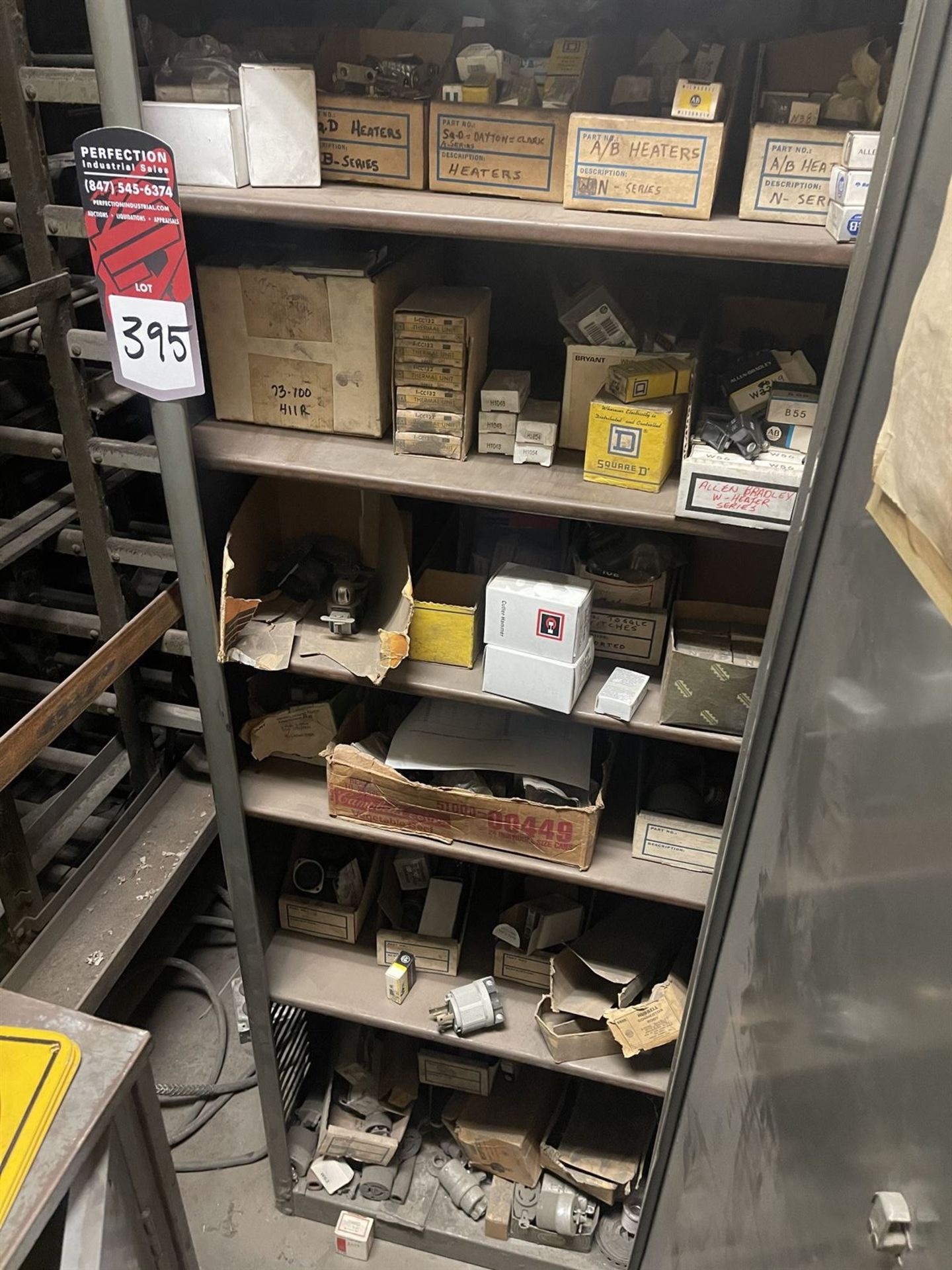 Shop Cabinet w/ Assorted heater parts and accessories