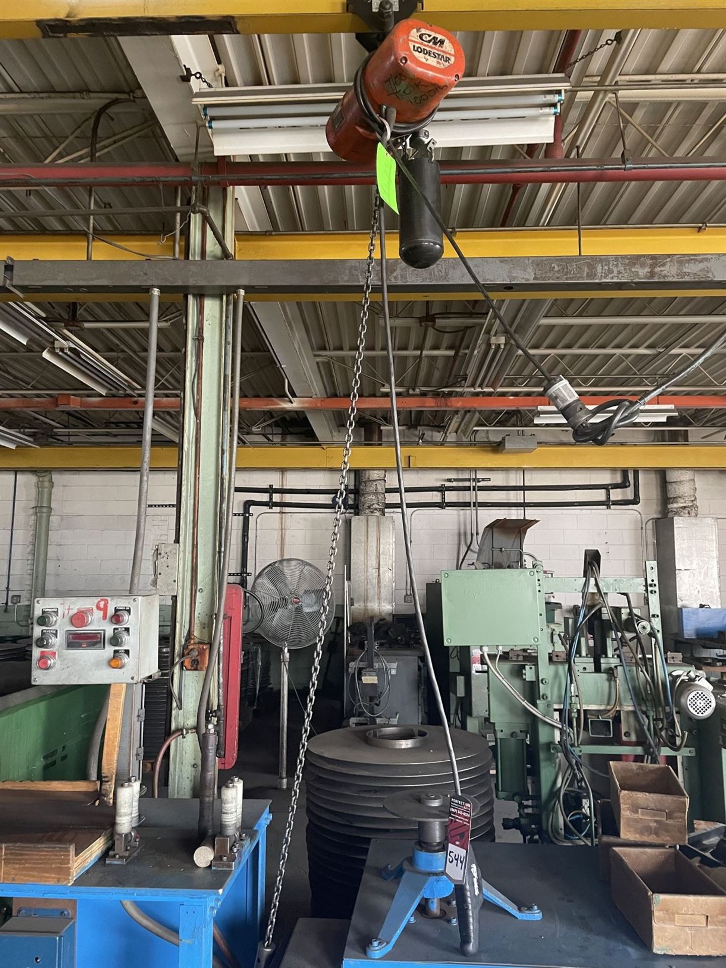 1/2 Ton CM Lodestar Electric Hoist w/ Pendant Control - Image 2 of 2