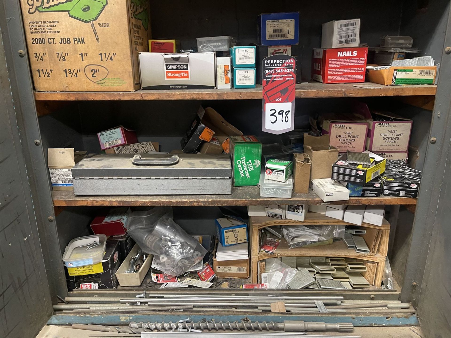 Shop Cabinet w/ Assorted nails and staples - Image 3 of 3