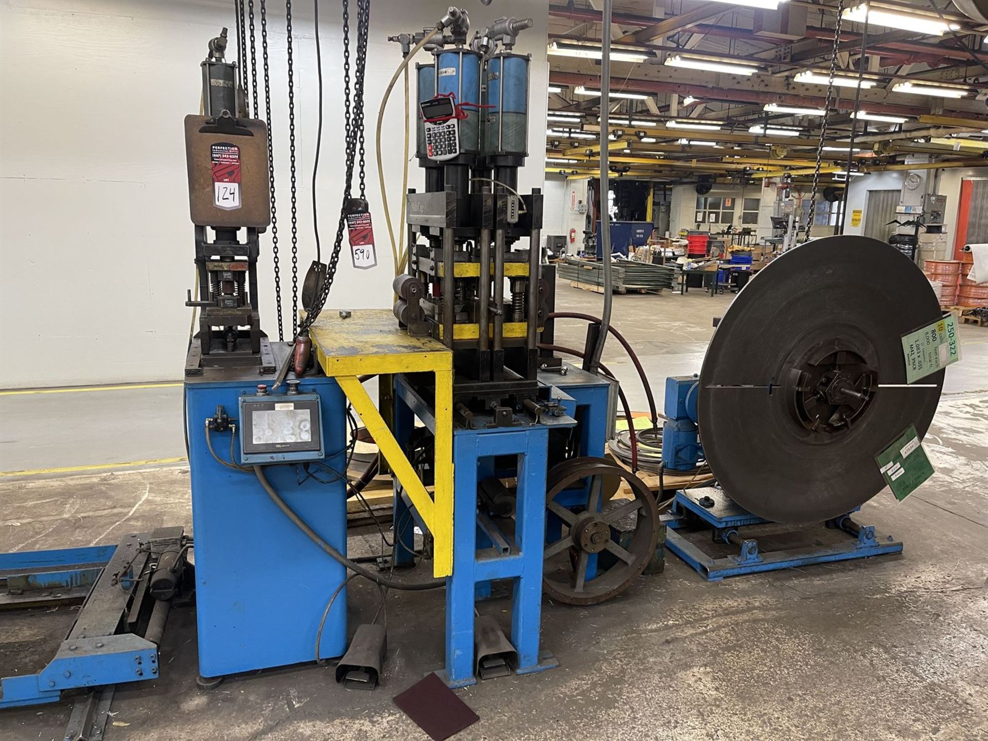 BUTT WELD Prep Line Including Uncoiler, MultiCage Press, Multicycle Press, Roller, and Recoiler, PLC