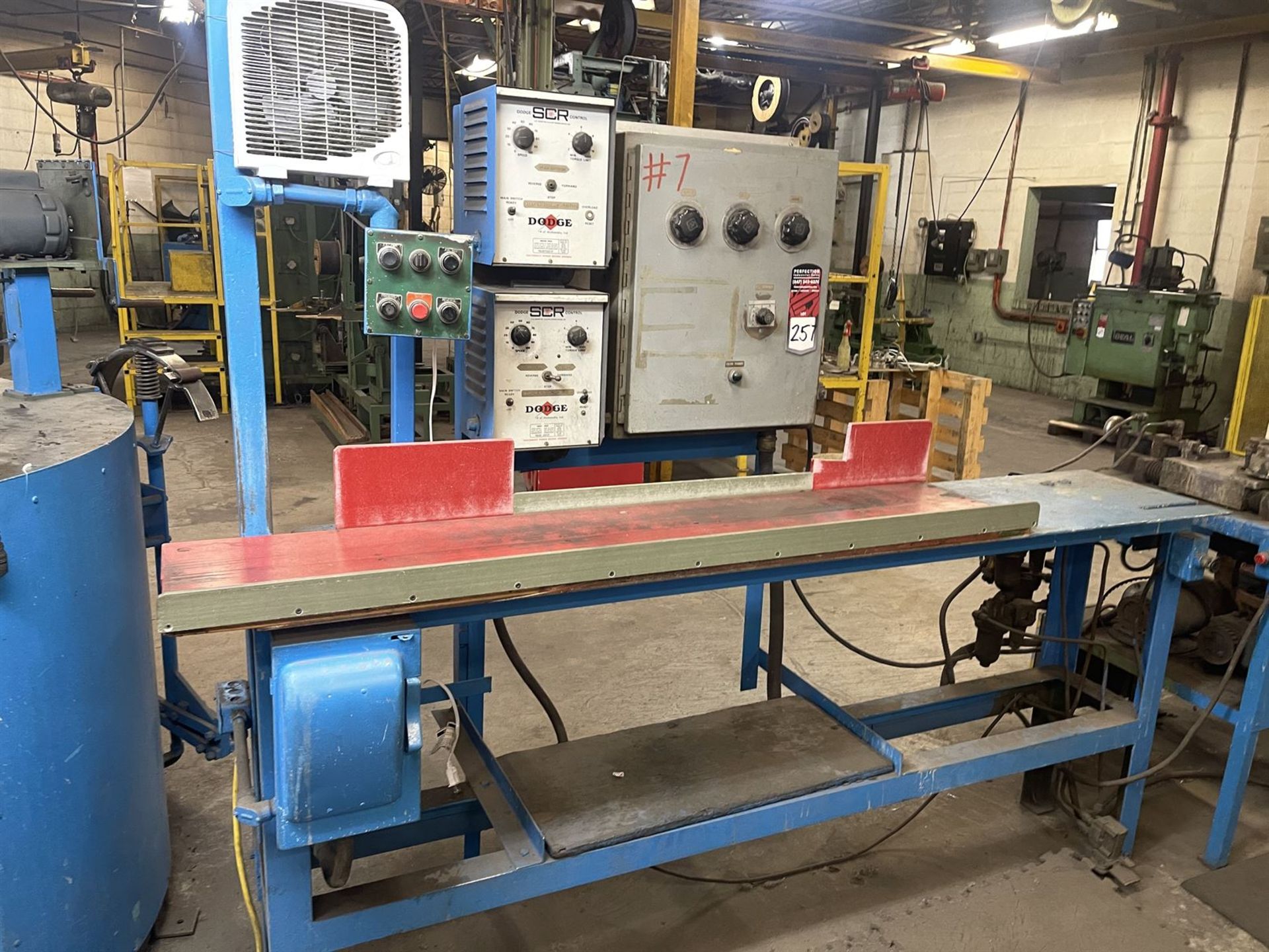 Set Style Blade Line w/ Uncoiler, Feeder Table, Grinder, Feeder Table and Coiler w/ Dodge Speed - Image 3 of 6