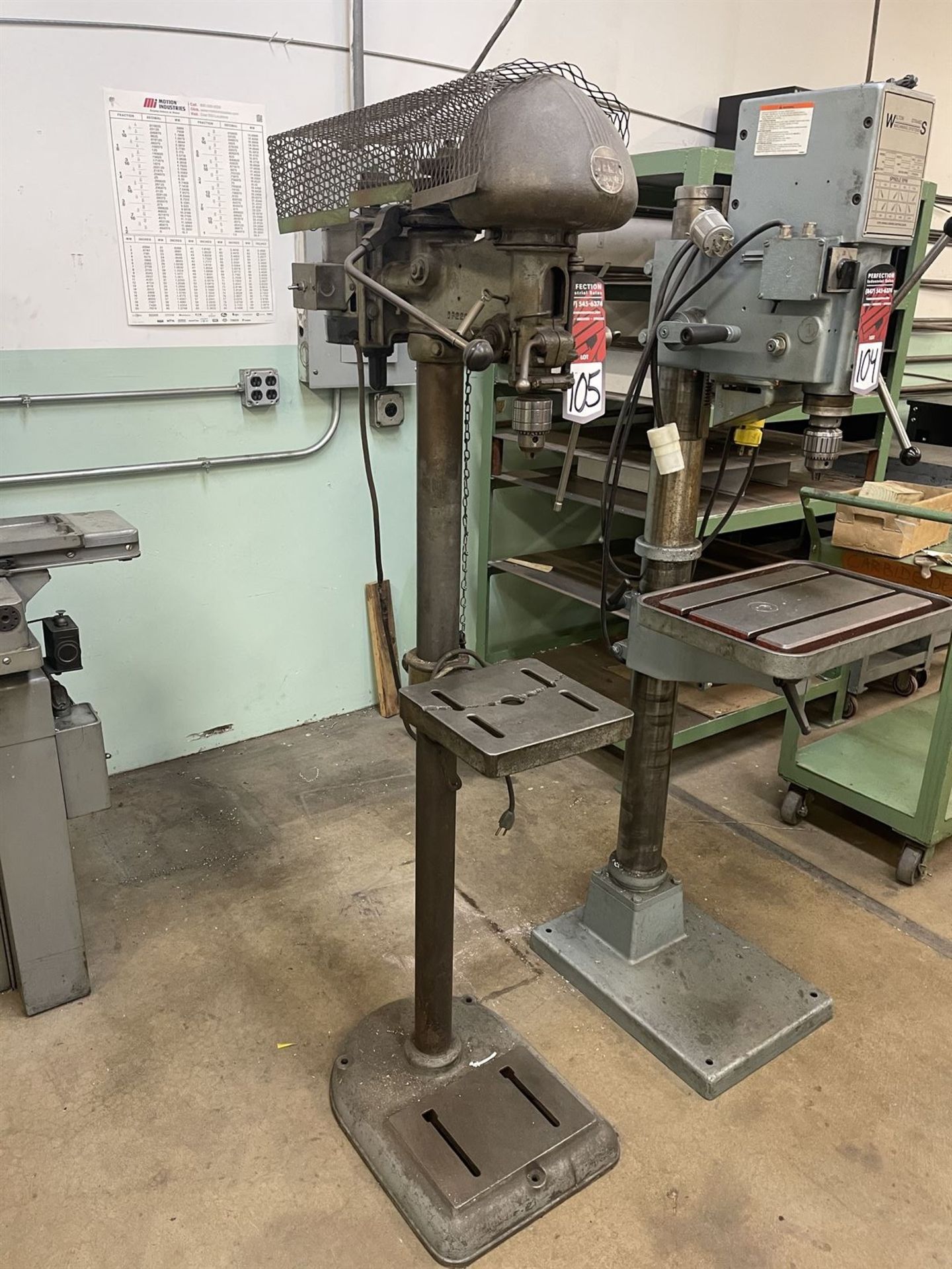 DELTA DP220 MILWAUKEE Drill Press, s/n 51-4488, 7" Throat, 10" x 10" Table - Image 2 of 4