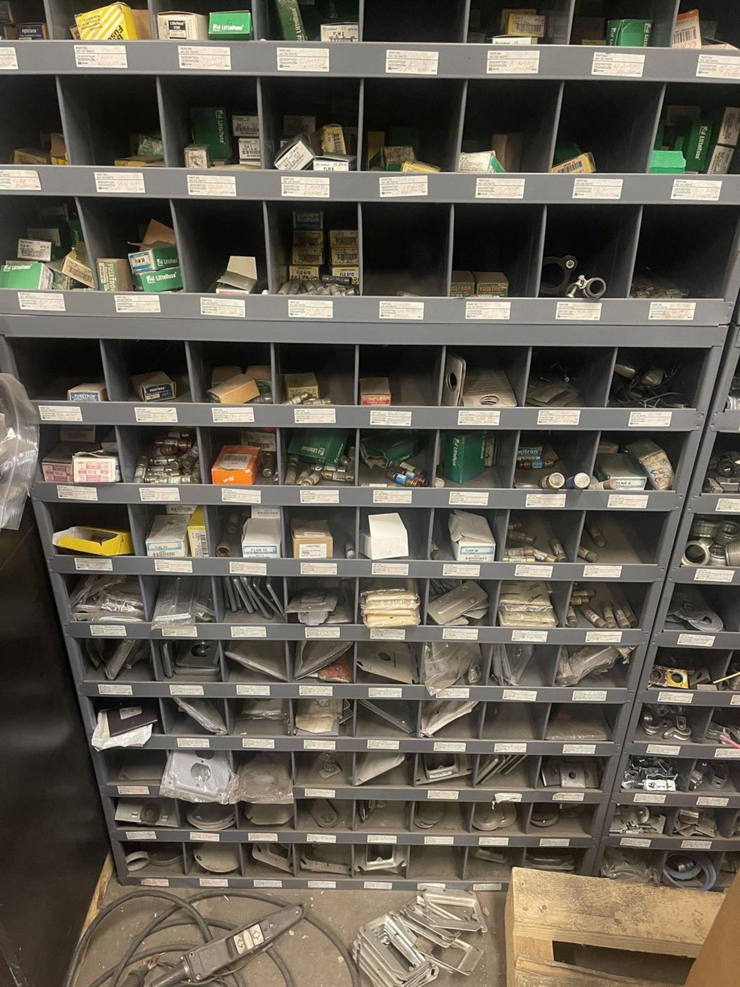 Parts Racks w/ Large Assortment of Fittings and Fuses - Image 3 of 5