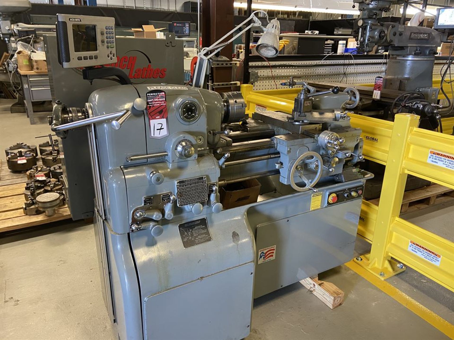 Monarch 10EE Lathe, 13x24, 6" 3-Jaw, Aloris, Taper, DRO, Collet Pull, Rebuilt by Monarch. s/n