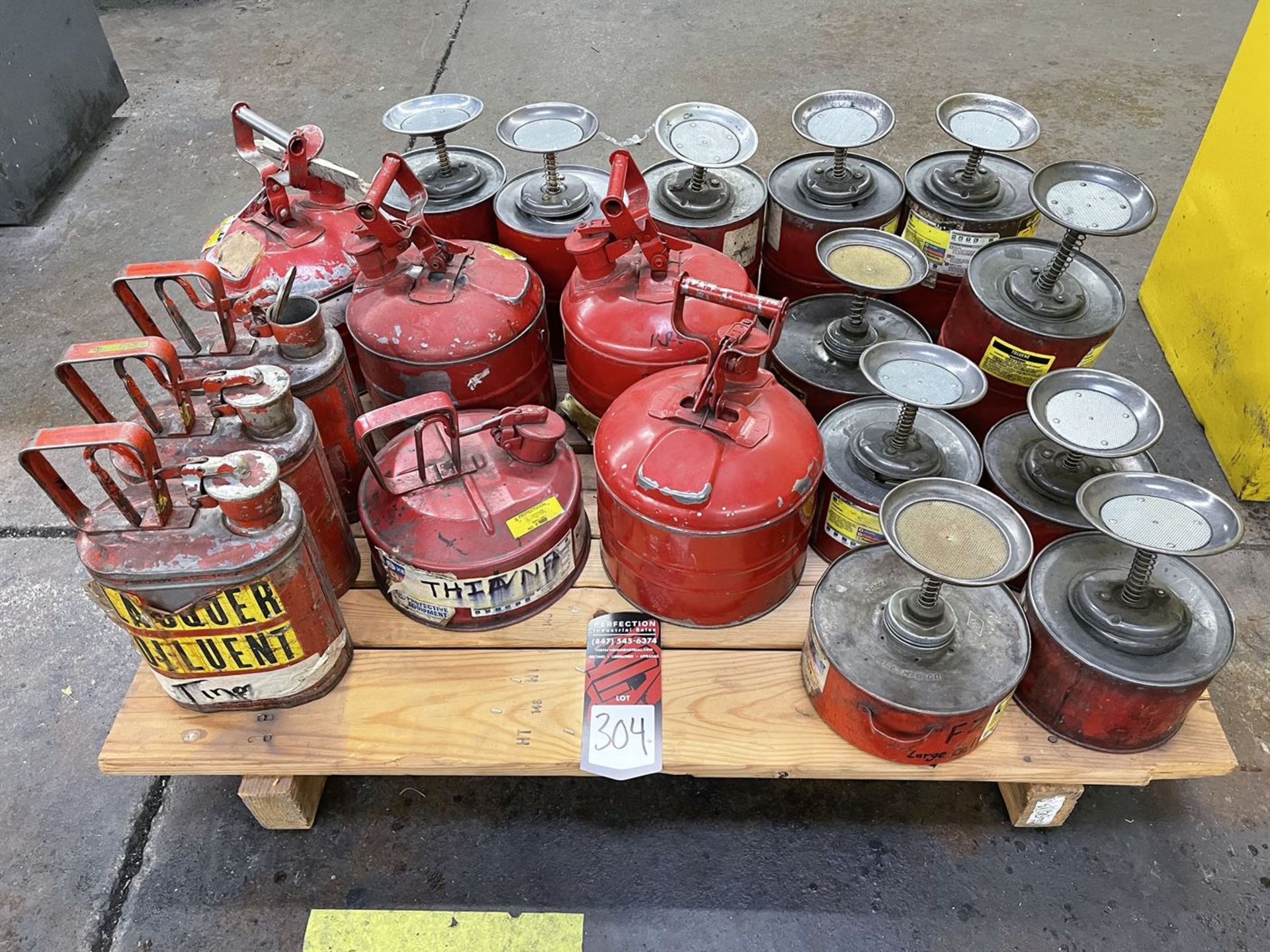 Lot of JUSTRITE Plunger Cans and Safety Cans