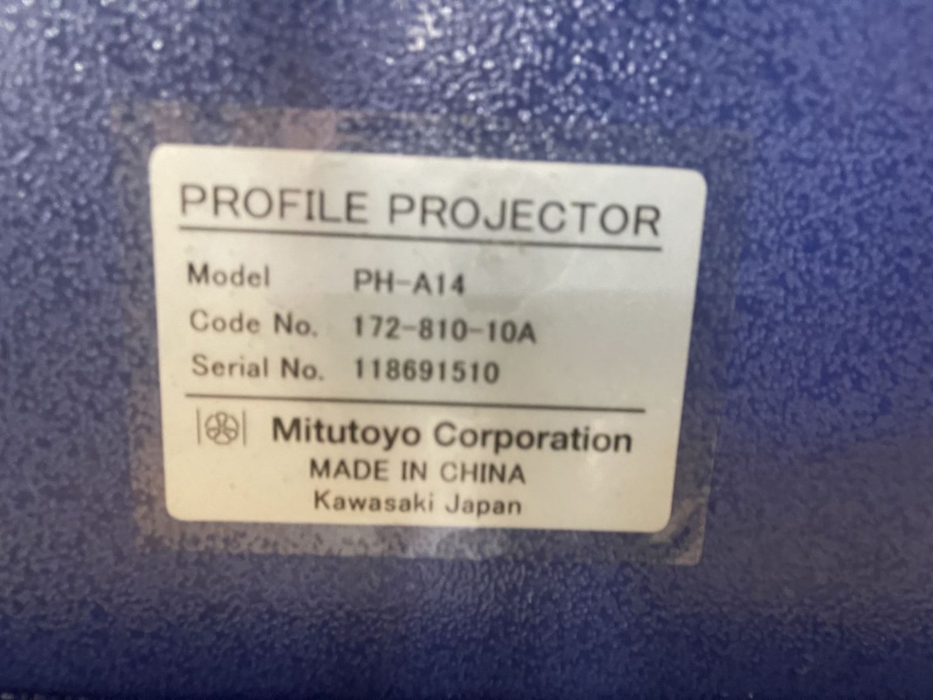 MITUTOYO PH-A14 Profile Projector, s/n 118691510, w/ Mitutoyo KA-200 DRO - Image 5 of 5