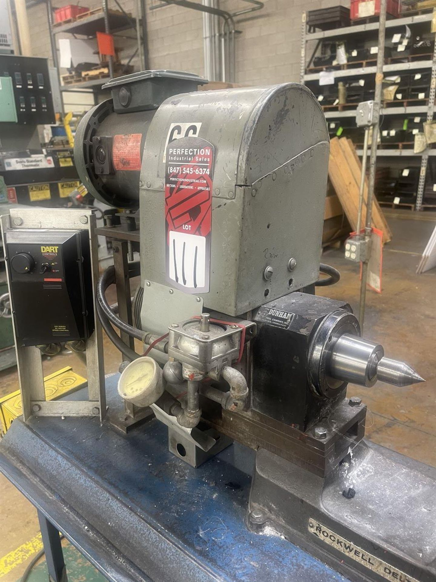 ROCKWELL DELTA/DUNHAM Lathe, 14" Swing in Gap, 12" Swing Over Bed, 30" Between Centers, 1/4 HP, DART - Image 4 of 5