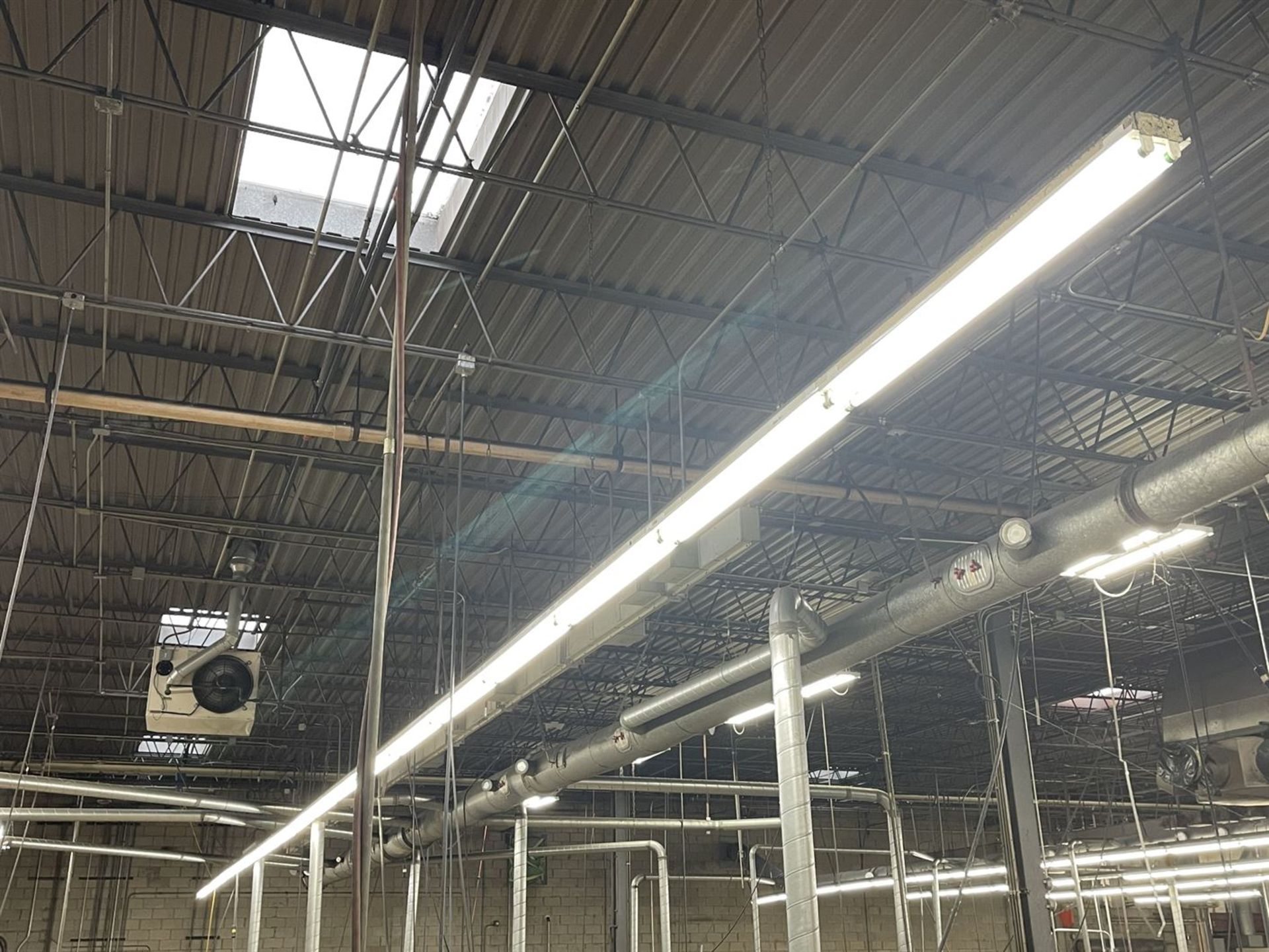 Row of Shop Lighting, Approx. 90' Length