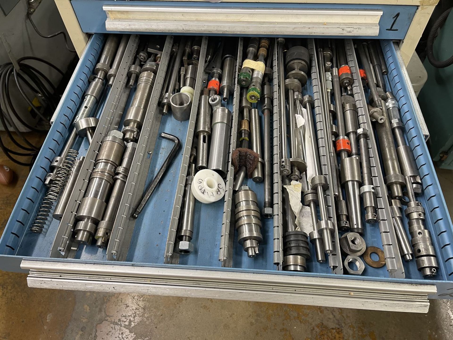 Ball Bearing Tool Cabinet w/ Large Assortment of Roll Grinder Tooling - Image 2 of 10
