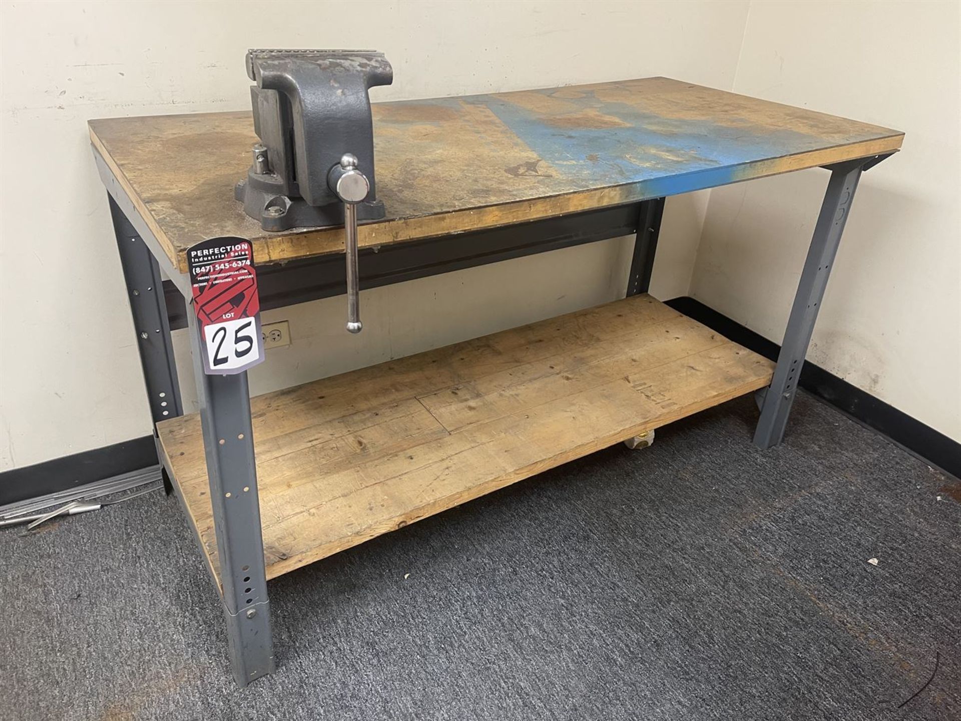 Work Bench, 30" x 60", w/ 6" Wilton Bench Vise