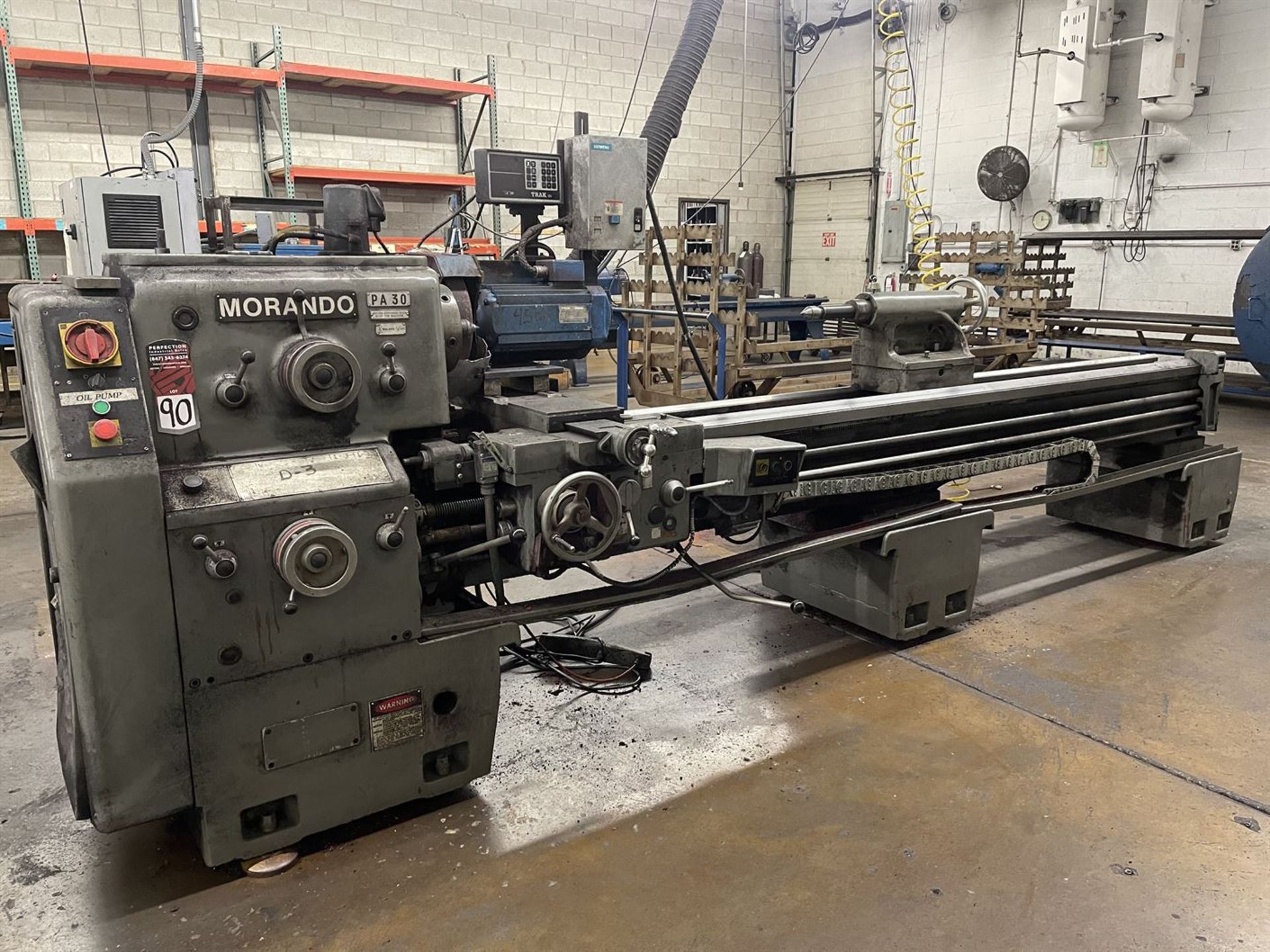 MORANDO PA30 Roll Grinder/Lathe, s/n 055658606, 24" Swing, 120" Between Centers, 20-2000 RPM,