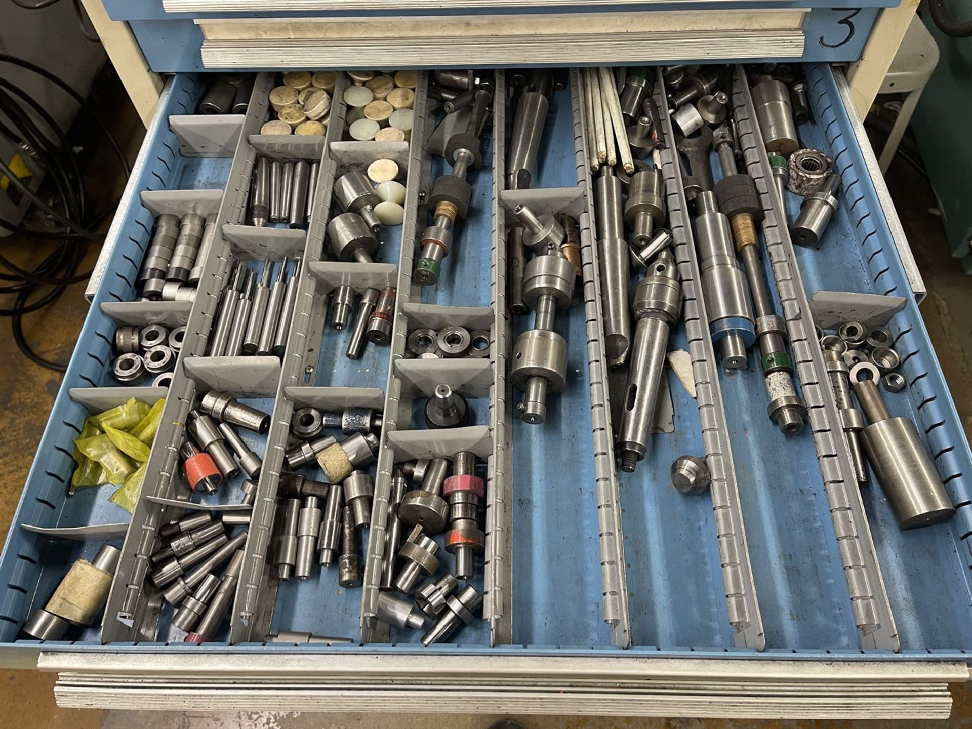 Ball Bearing Tool Cabinet w/ Large Assortment of Roll Grinder Tooling - Image 4 of 10