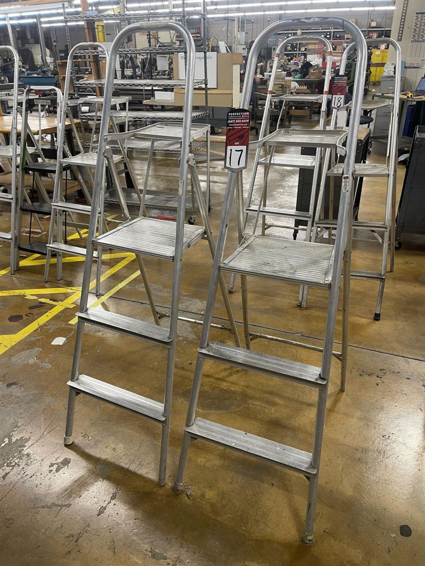 Lot of (2) 3-Step Aluminum Ladders