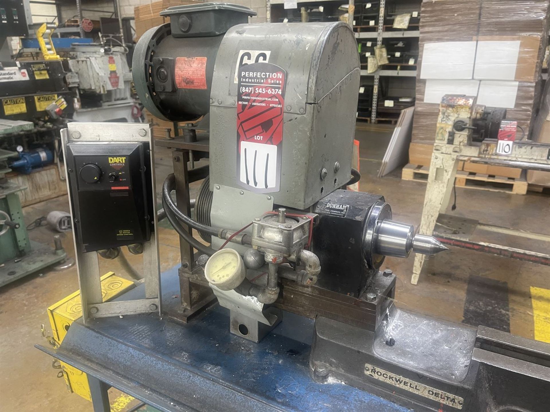 ROCKWELL DELTA/DUNHAM Lathe, 14" Swing in Gap, 12" Swing Over Bed, 30" Between Centers, 1/4 HP, DART - Image 2 of 5