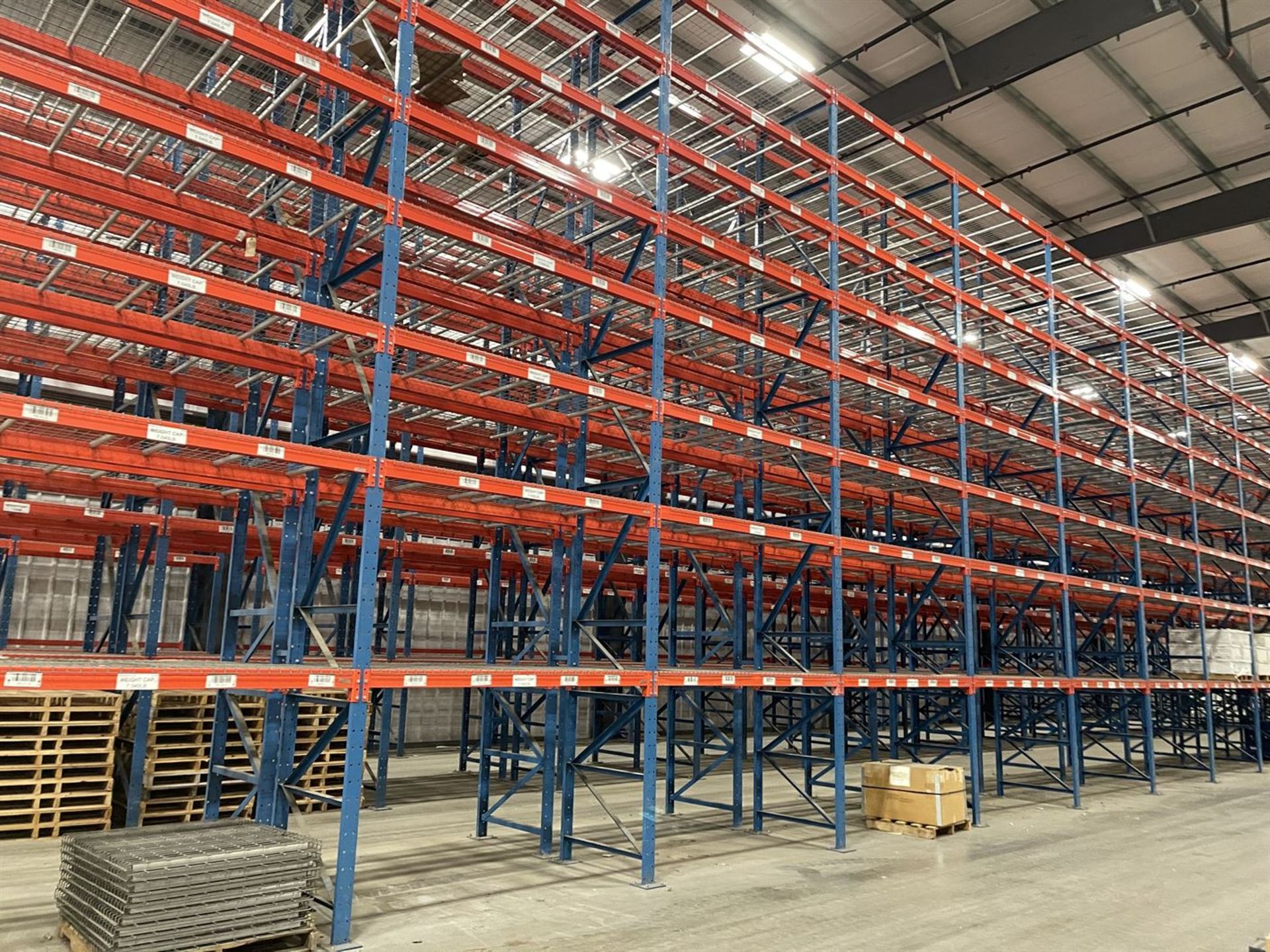 Row of (18) Sections of STEEL KING Pallet Racking, Approx. 25'T x 8'W x 42" Deep Per Section, w/ - Image 2 of 5