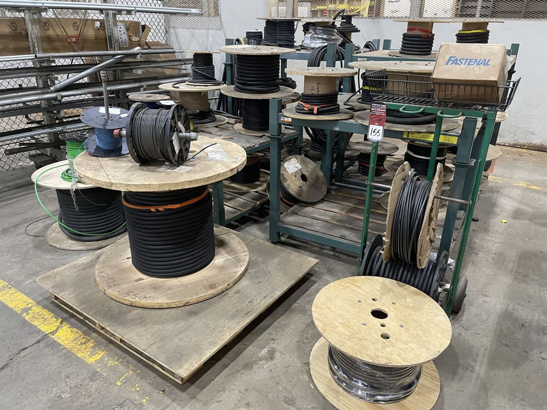 Lot of Assorted Spools of Electrical Cable