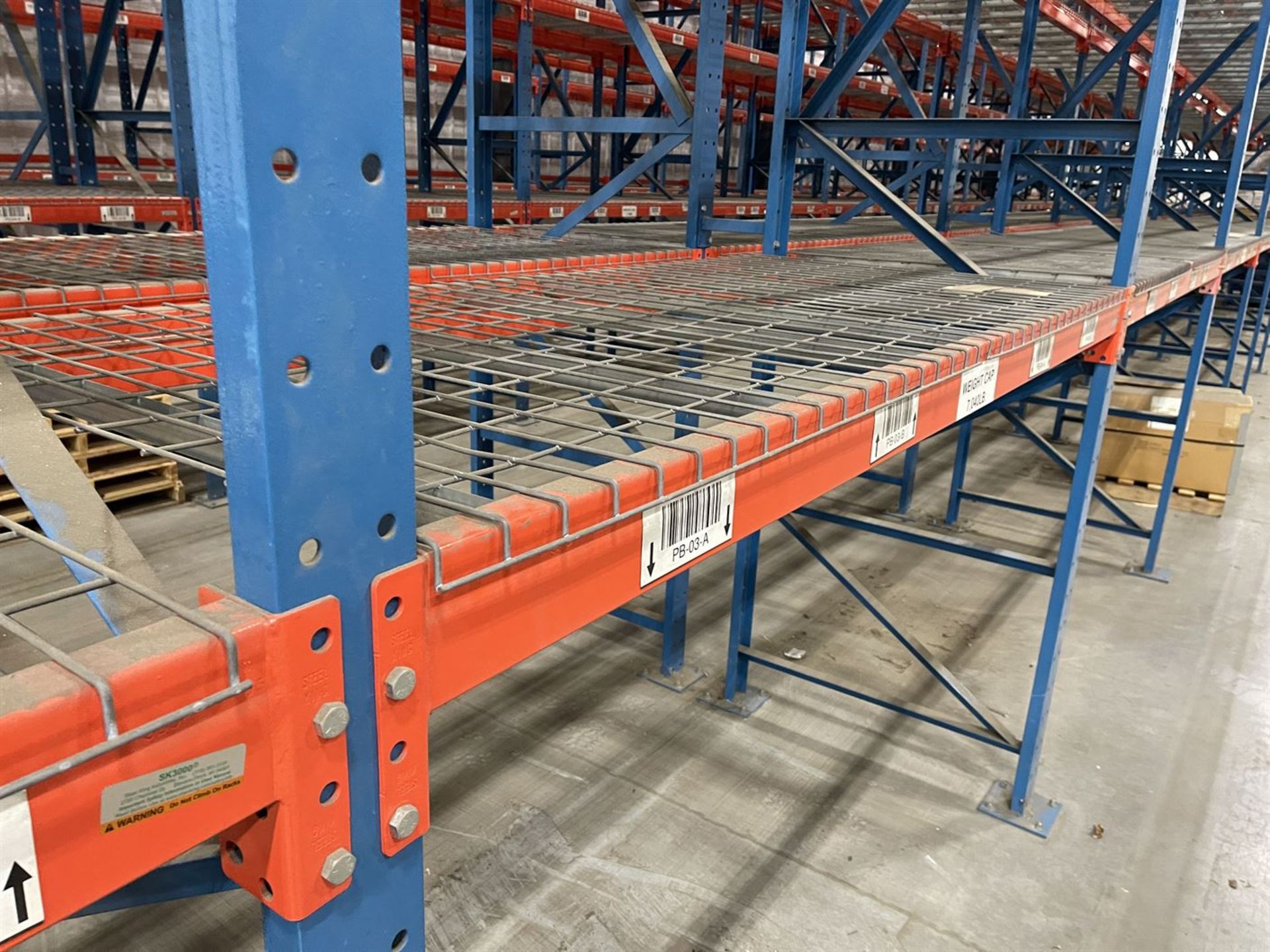 Row of (18) Sections of STEEL KING Pallet Racking, Approx. 25'T x 8'W x 42" Deep Per Section, w/ - Image 4 of 5