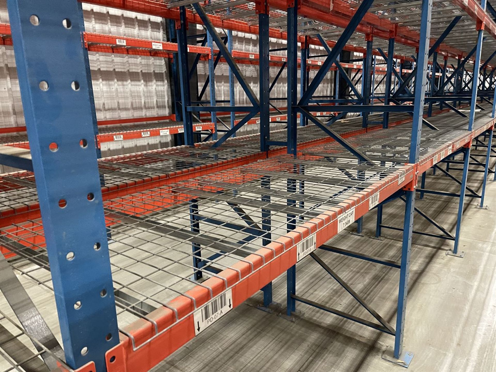 Row of (18) Sections of STEEL KING Pallet Racking, Approx. 25'T x 8'W x 42" Deep Per Section, w/ - Image 4 of 4