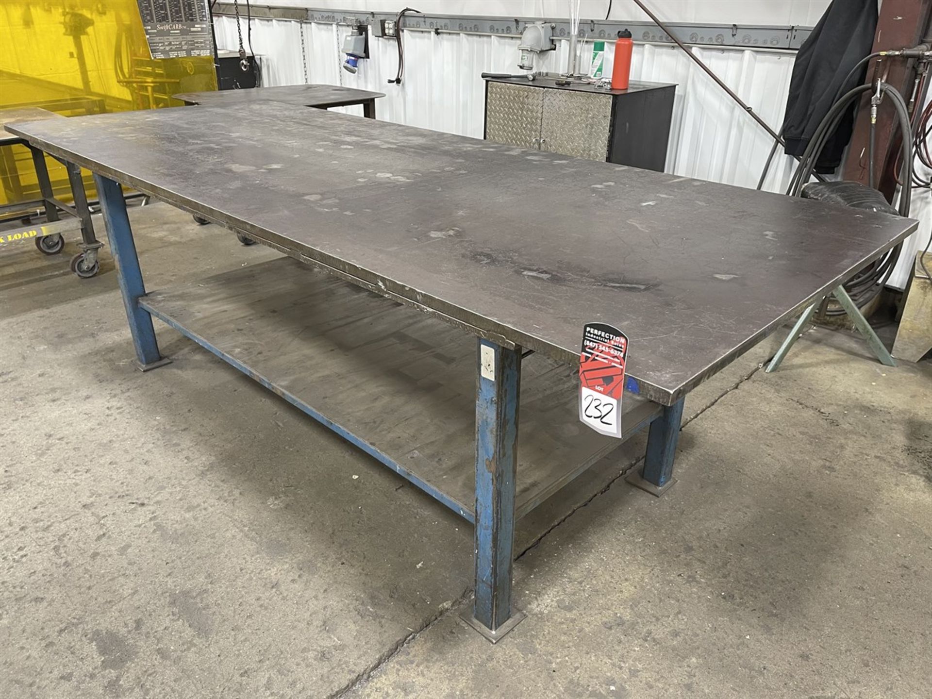 Heavy Duty Steel Welding Table, 48" x 120" x 1" Thick