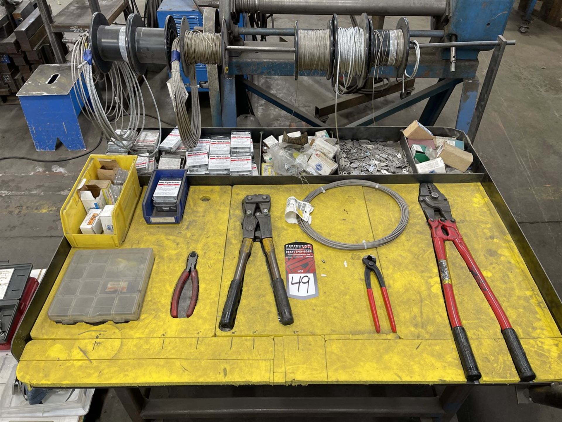 Cable Crimping Station w/ Tools and Hardware - Image 2 of 3