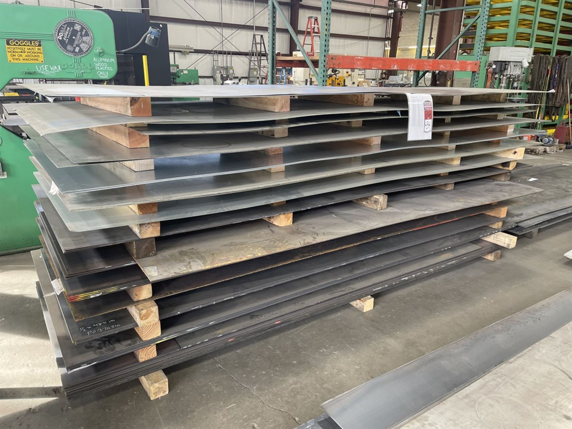 Lot of Assorted A36, A572 and Galvanized Steel Sheet Stock