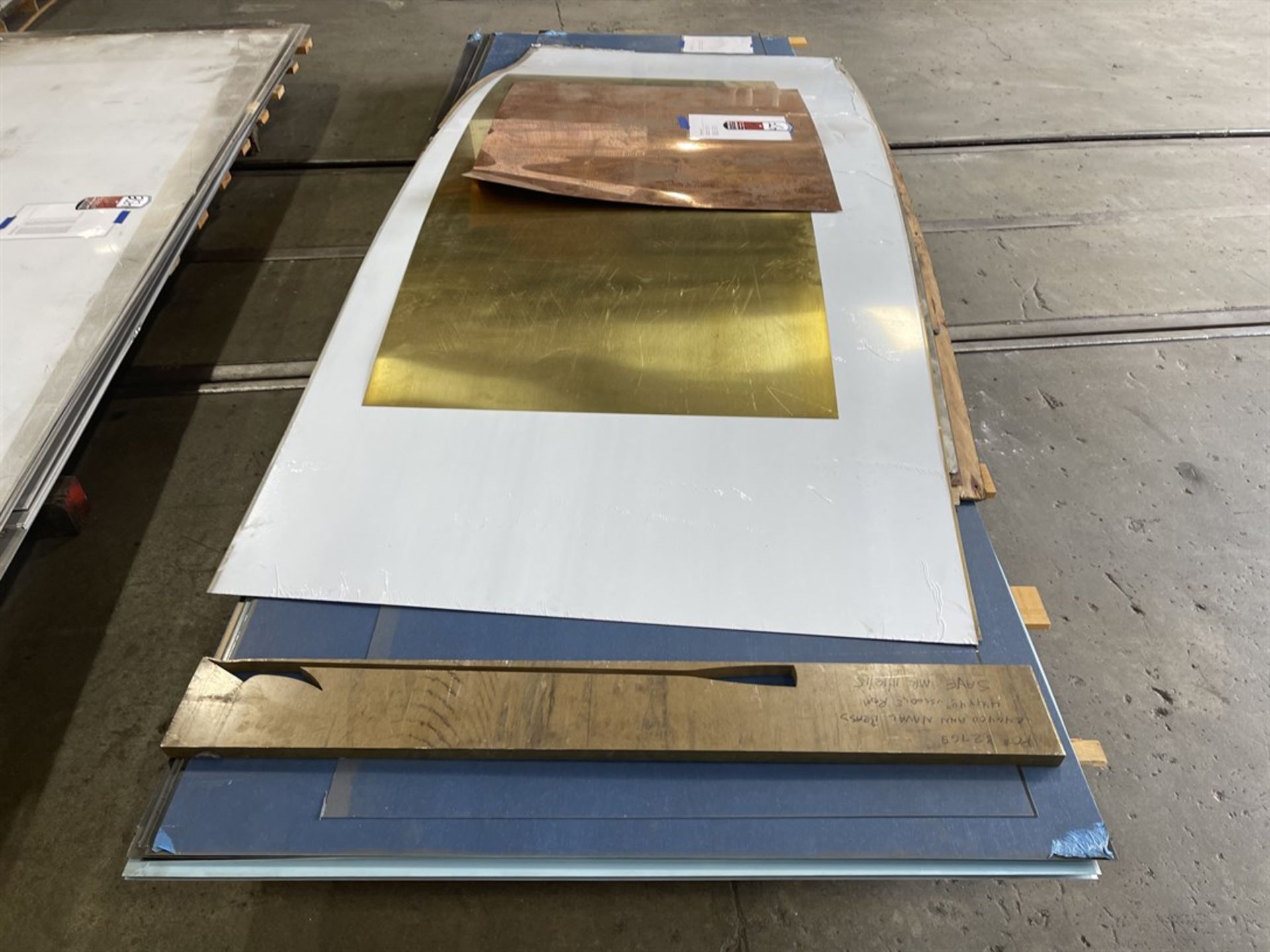 Lot of Assorted Sheet Stock Including Bronze and Clear Anodized 5052 Aluminum Sheet, Copper and - Image 3 of 5