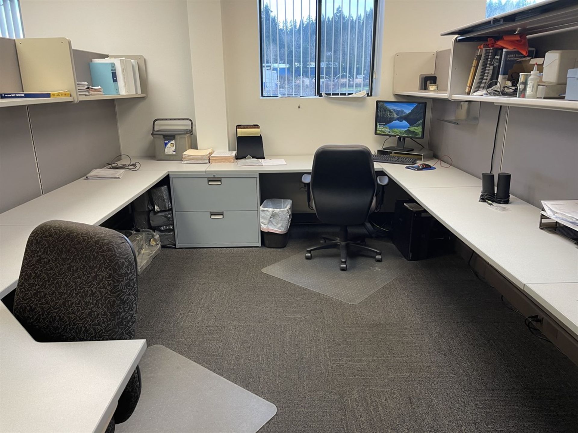 Office Area Comprising Large Cubicle Systems w/ Wall, Desks, and Chairs, (No Electronics or - Image 4 of 5