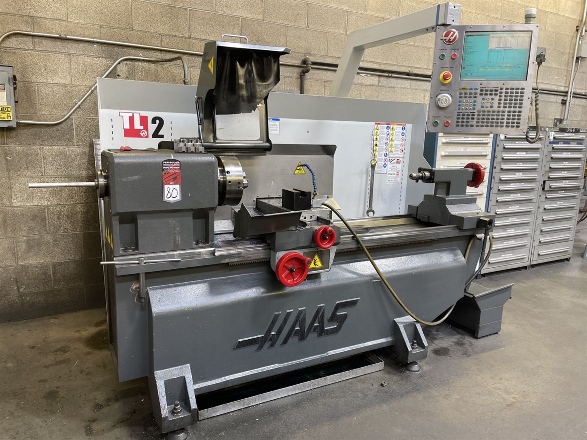 2010 HAAS TL-2 CNC Lathe, s/n 3086501, w/ HAAS Control, 10" 3-Jaw Chuck, 48" Max Turning Length, 16" - Image 3 of 9