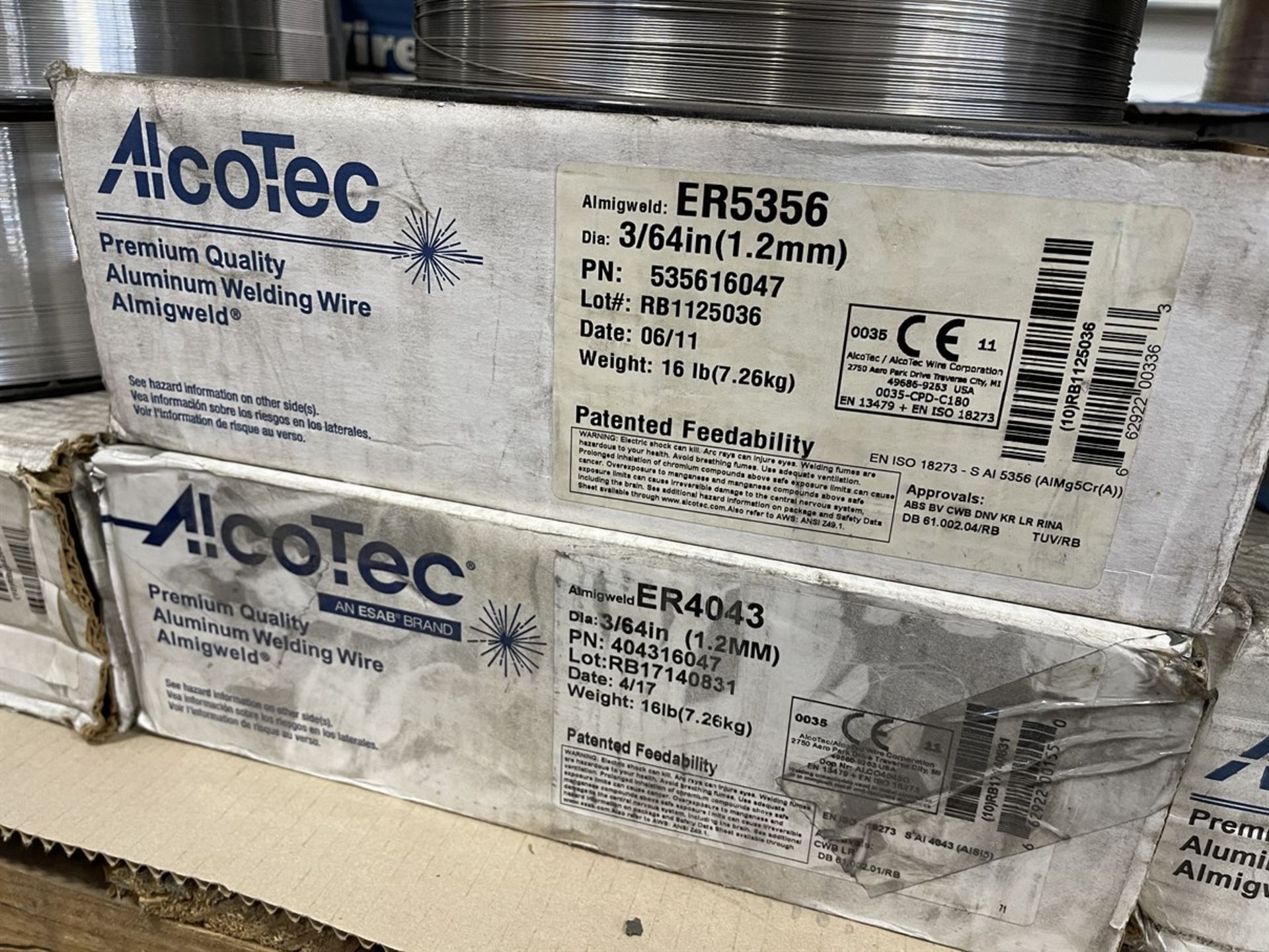 Lot of Assorted Welding Wire Spools and TIG Welding Rod Including AlcoTec ER5356, ER4043, Arcos - Image 3 of 8