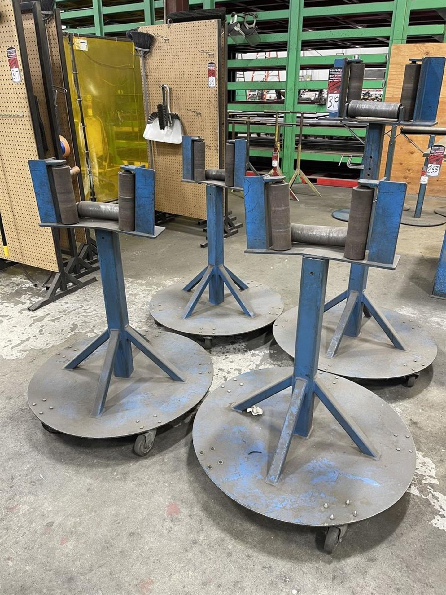 Lot of (4) Pipe Roller Stands