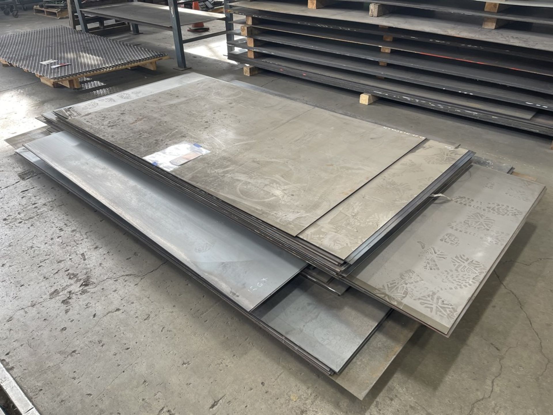 Lot of Assorted Gages of Steel Sheet Stock