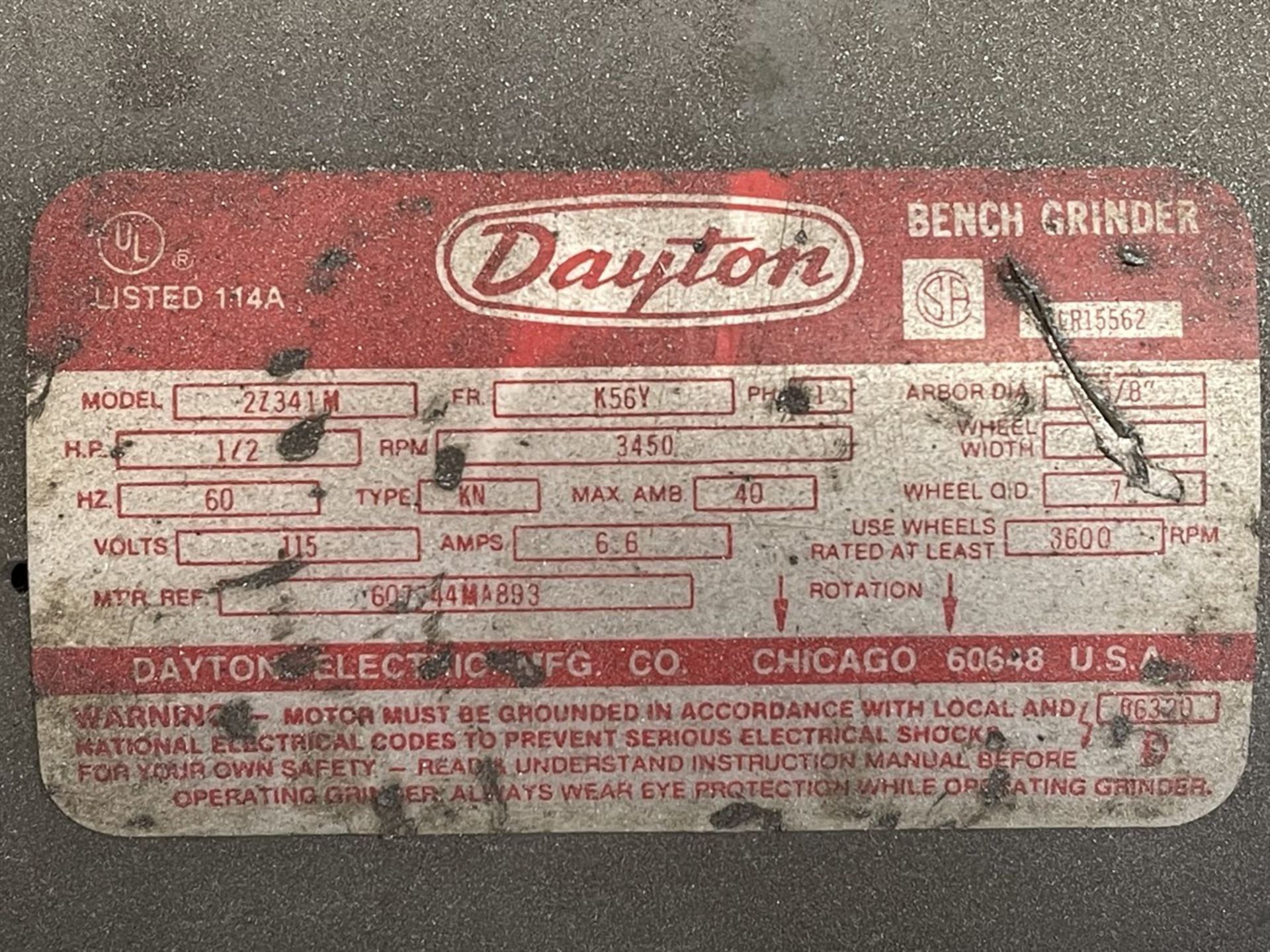 DAYTON 2Z341M 7' Bench Grinder - Image 4 of 4